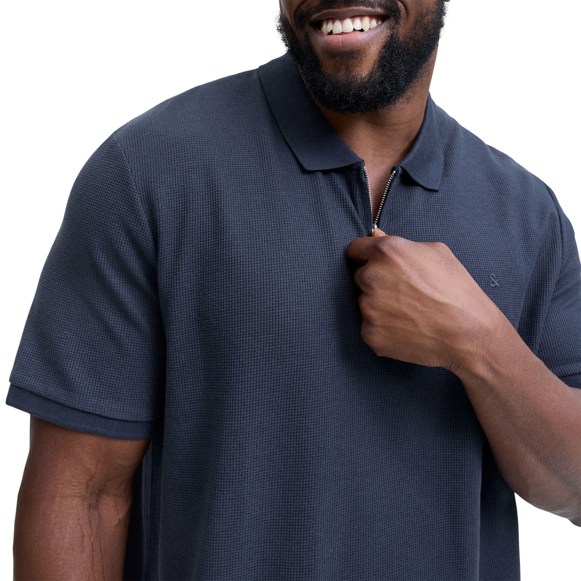 Jack & Jones Austin Zip Polo Heren (plussize)