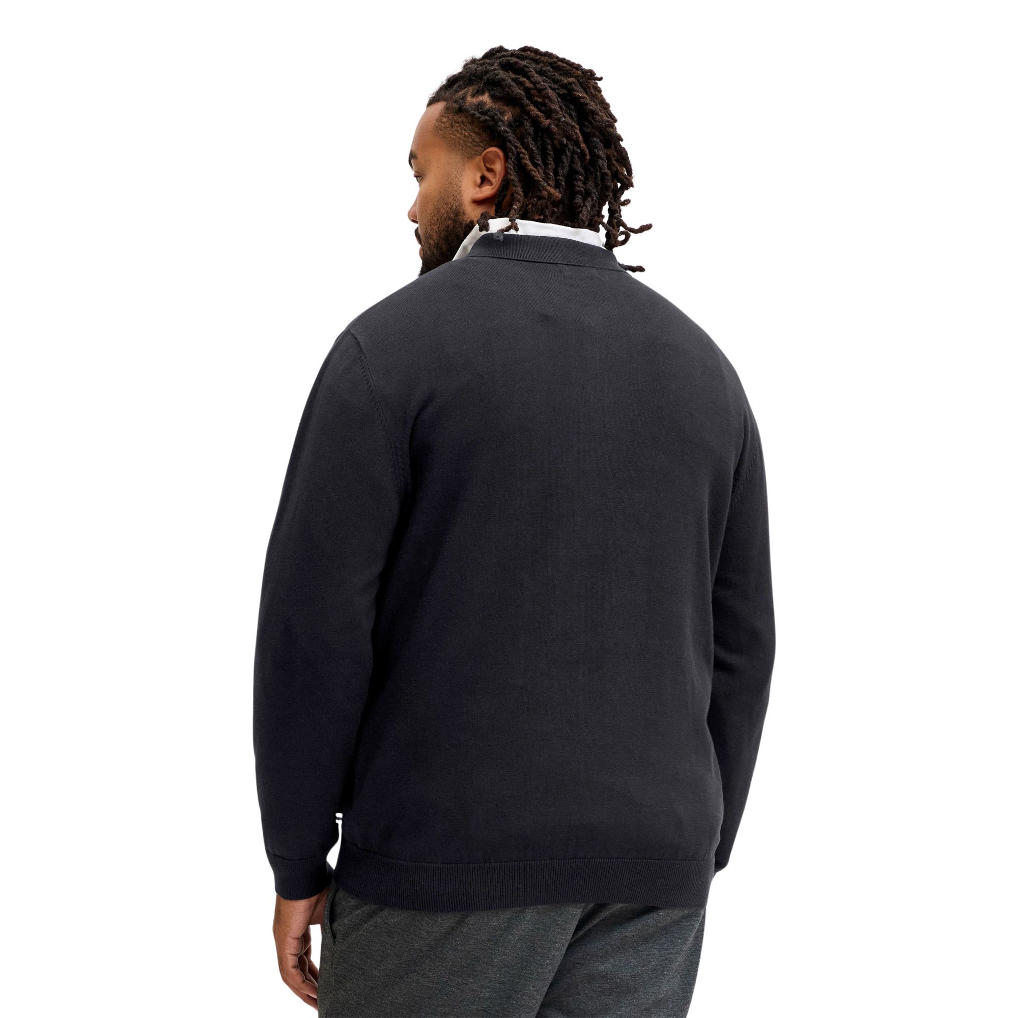 Jack & Jones Basic Knit LS Polo Heren (plussize)