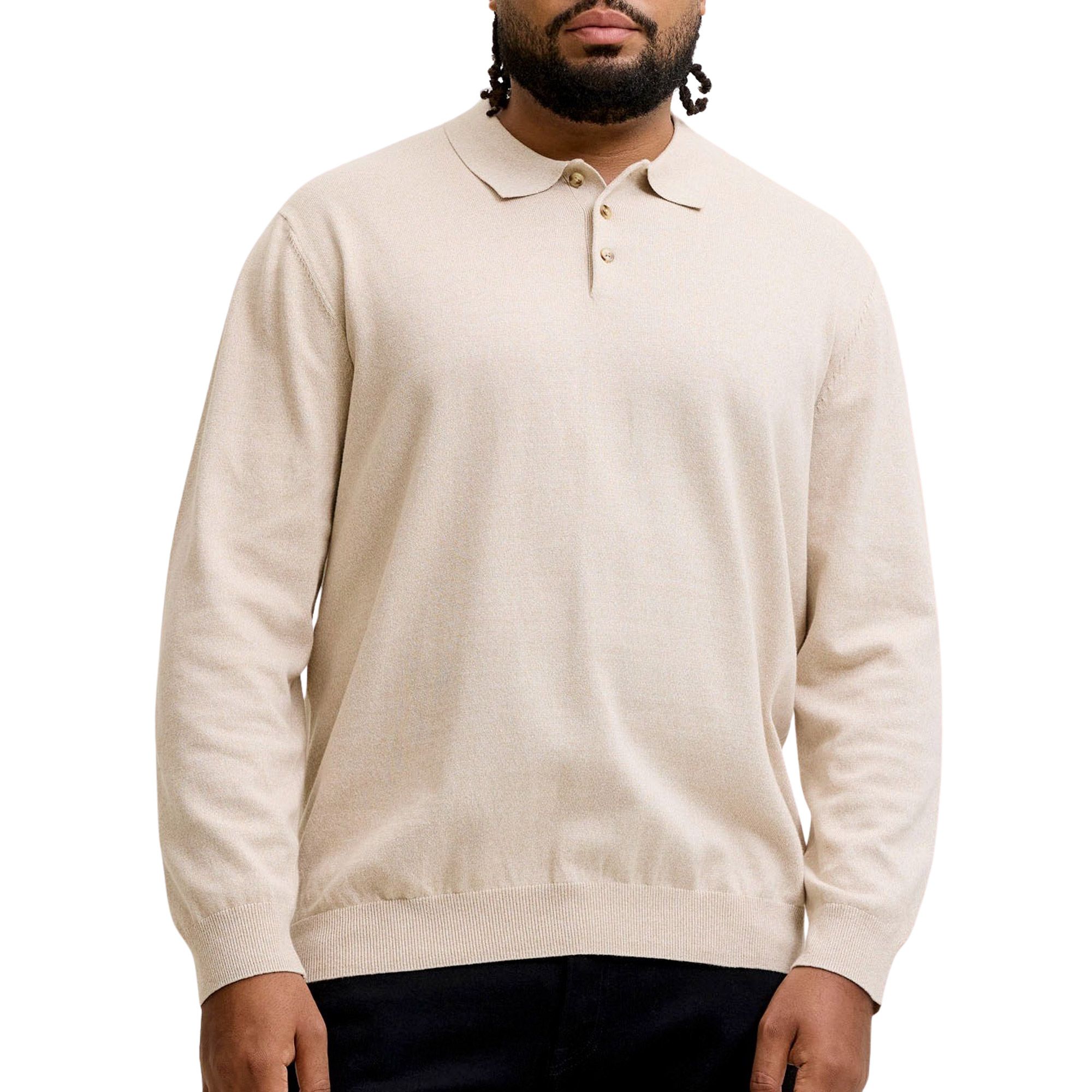 Jack & Jones Basic Knit LS Polo Heren (plussize)