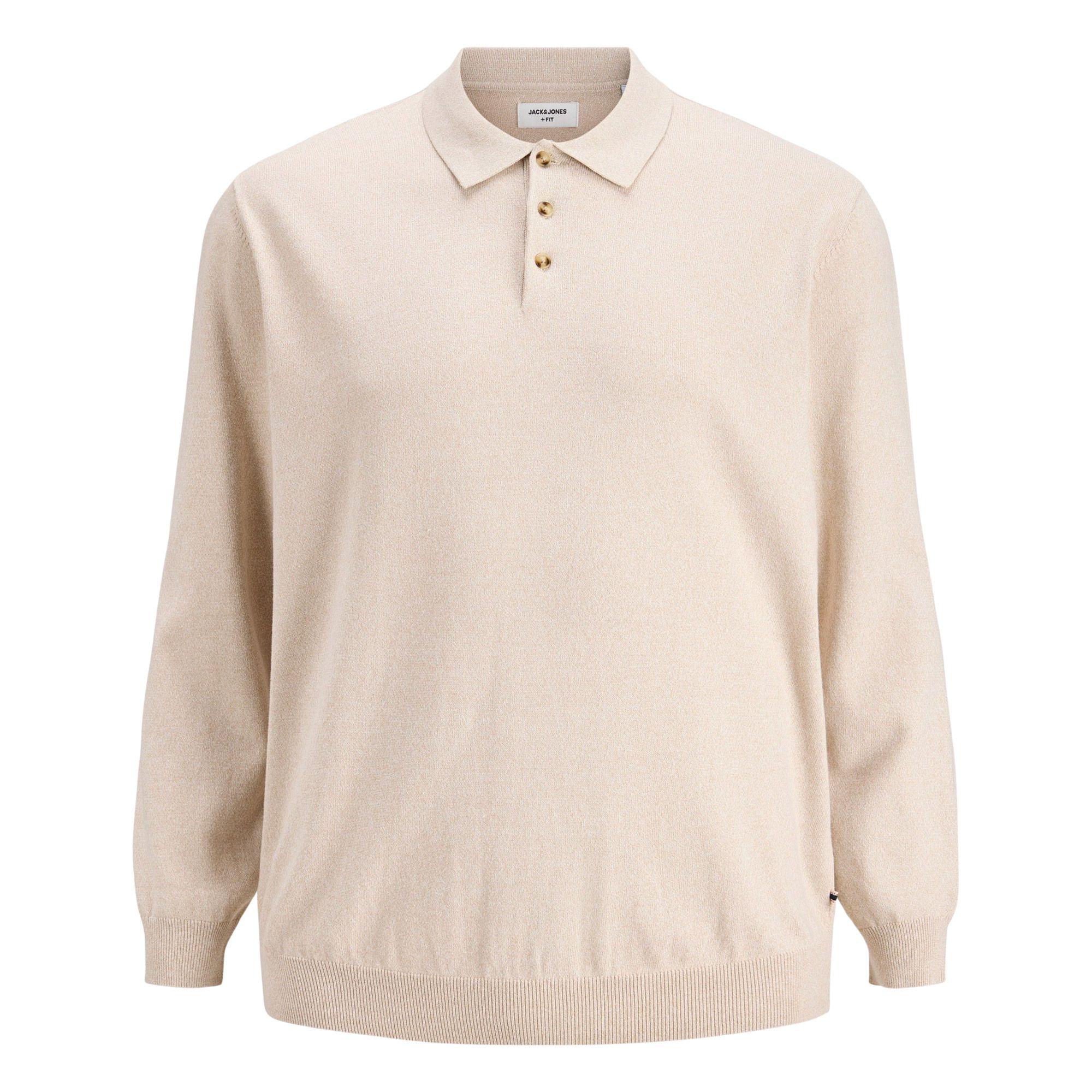 Jack & Jones Basic Knit LS Polo Heren (plussize)