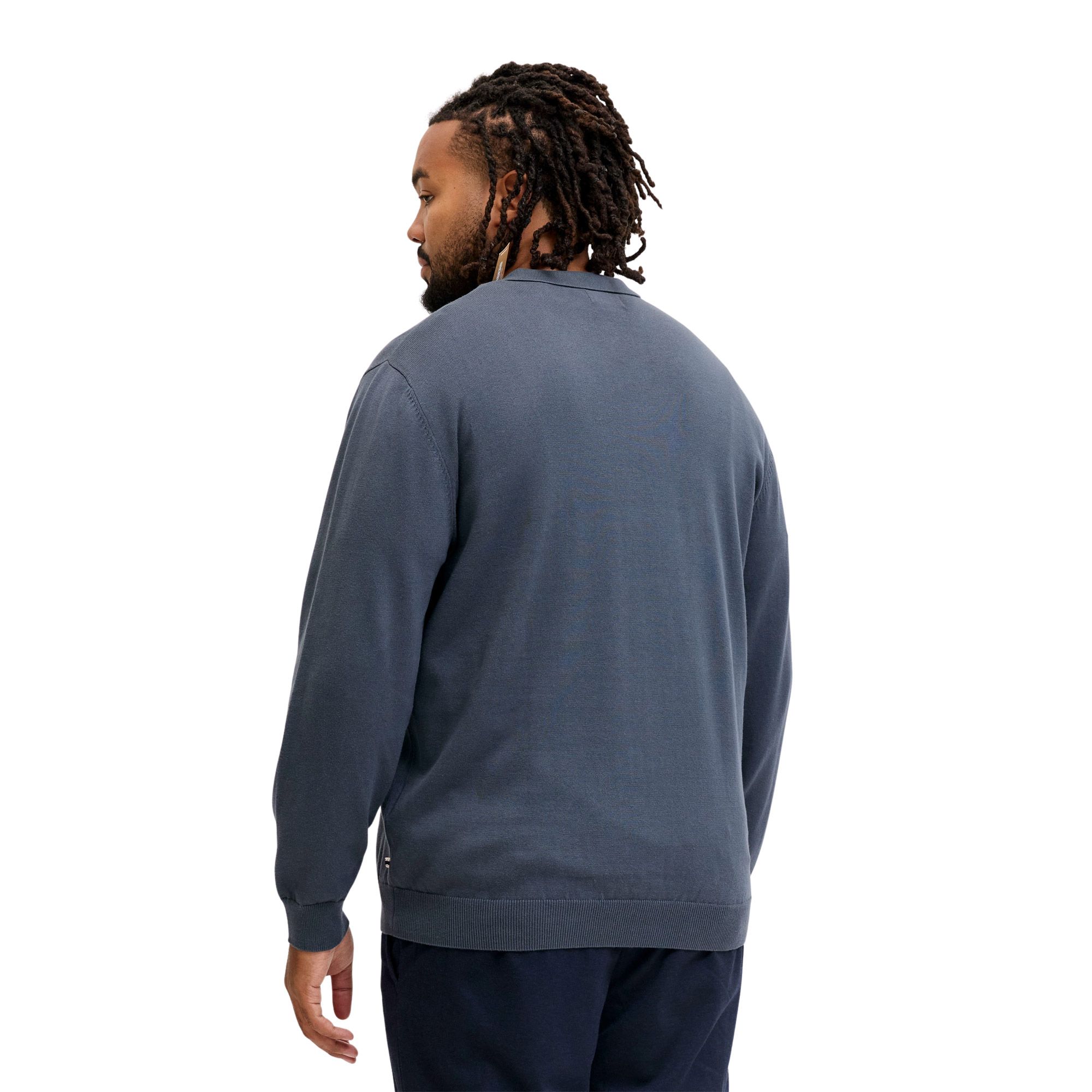 Jack & Jones Basic Knit LS Polo Heren (plussize)