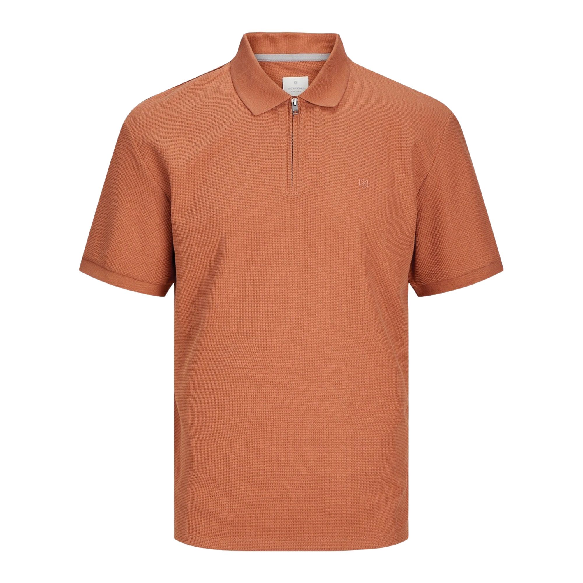 Jack & Jones Johnny Half Zip Polo Heren (plussize)