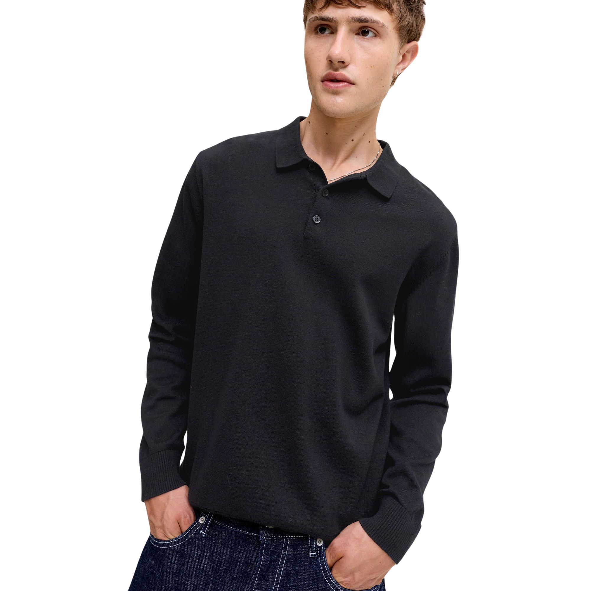 Jack & Jones Basic Knit LS Polo Men