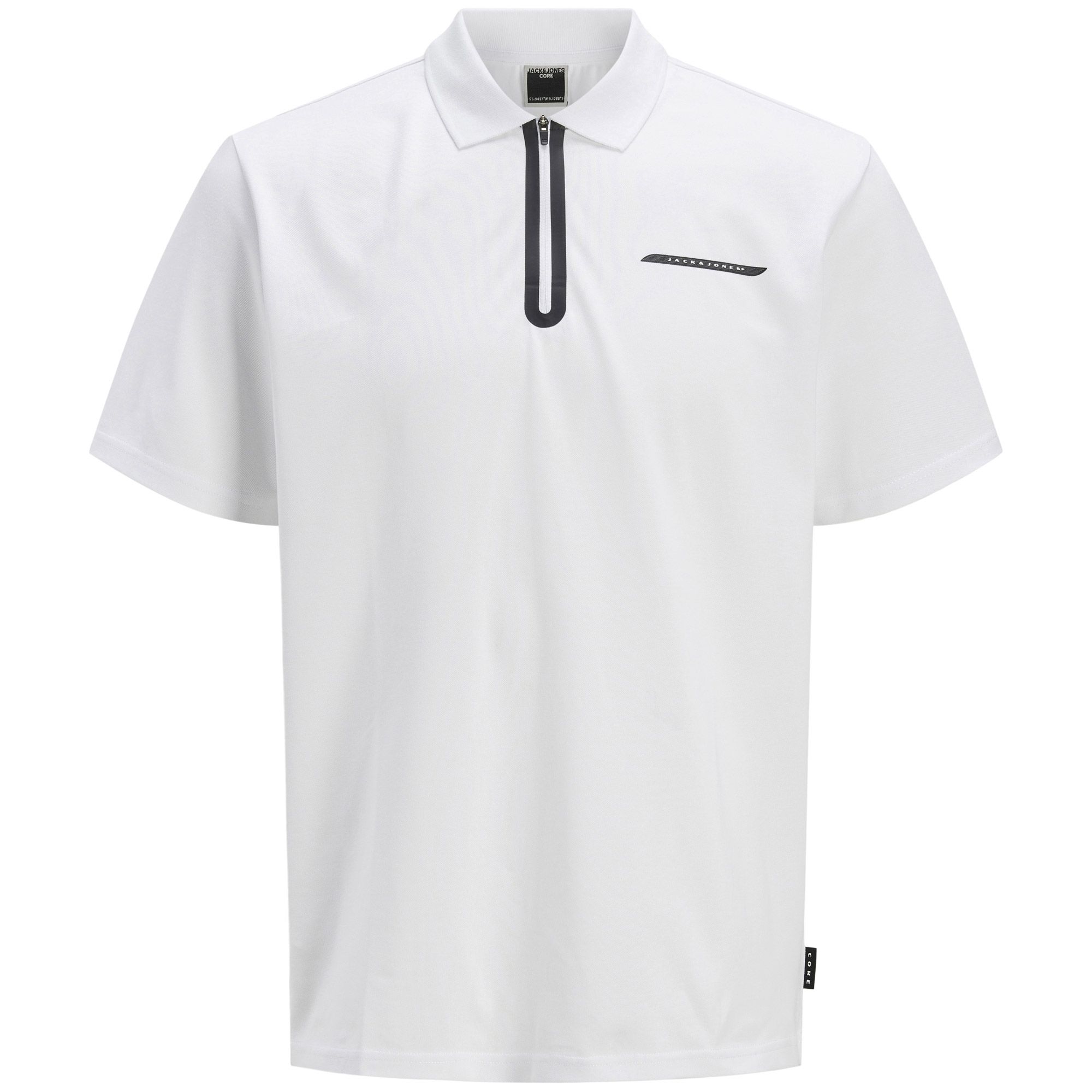 Polo T-shirt Jack & Jones Core Fusion Pique Zip Hommes