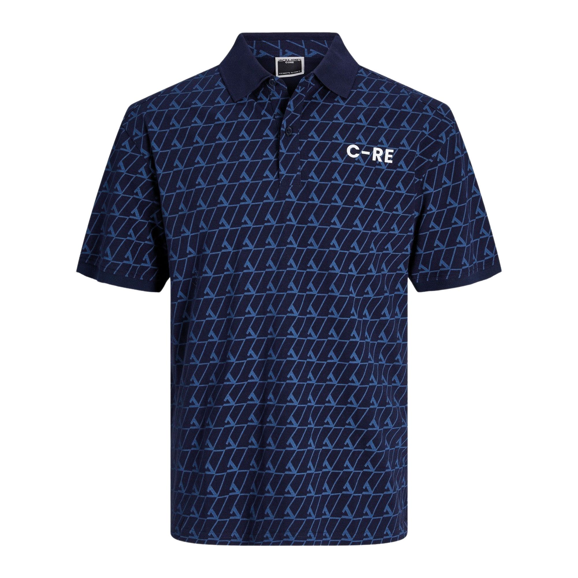 Jack & Jones Summer AOP Polo Heren (plussize)
