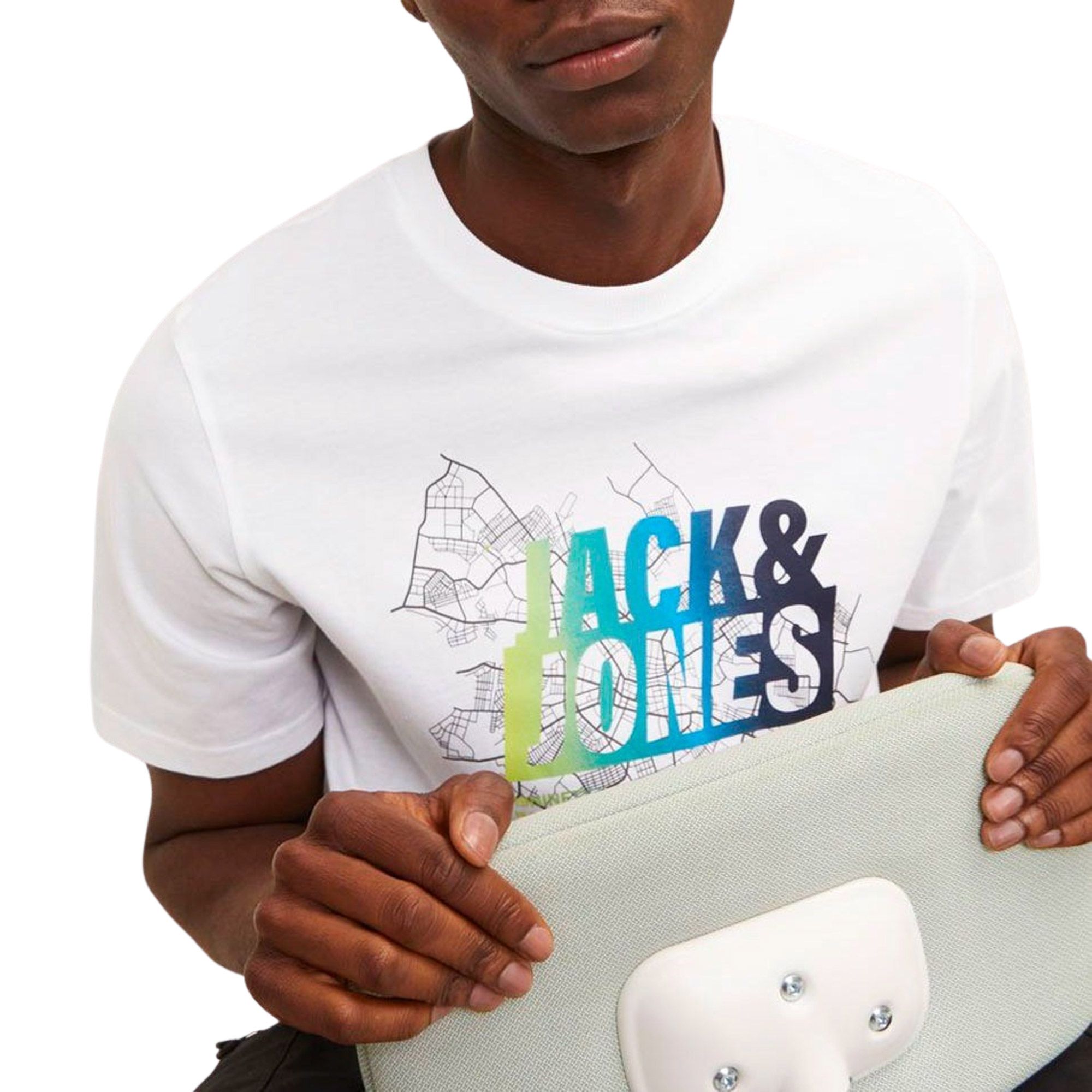Jack & Jones Map Summer Logo Shirt Heren