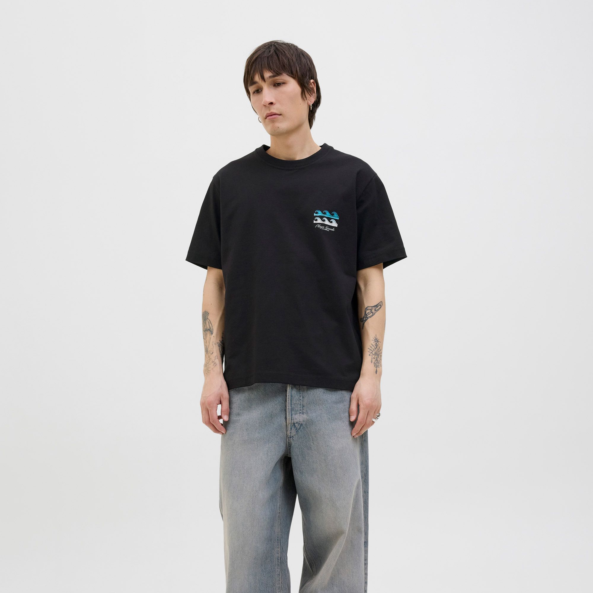 Jack & Jones Originals Canggu Summer Picture Crew Shirt Heren