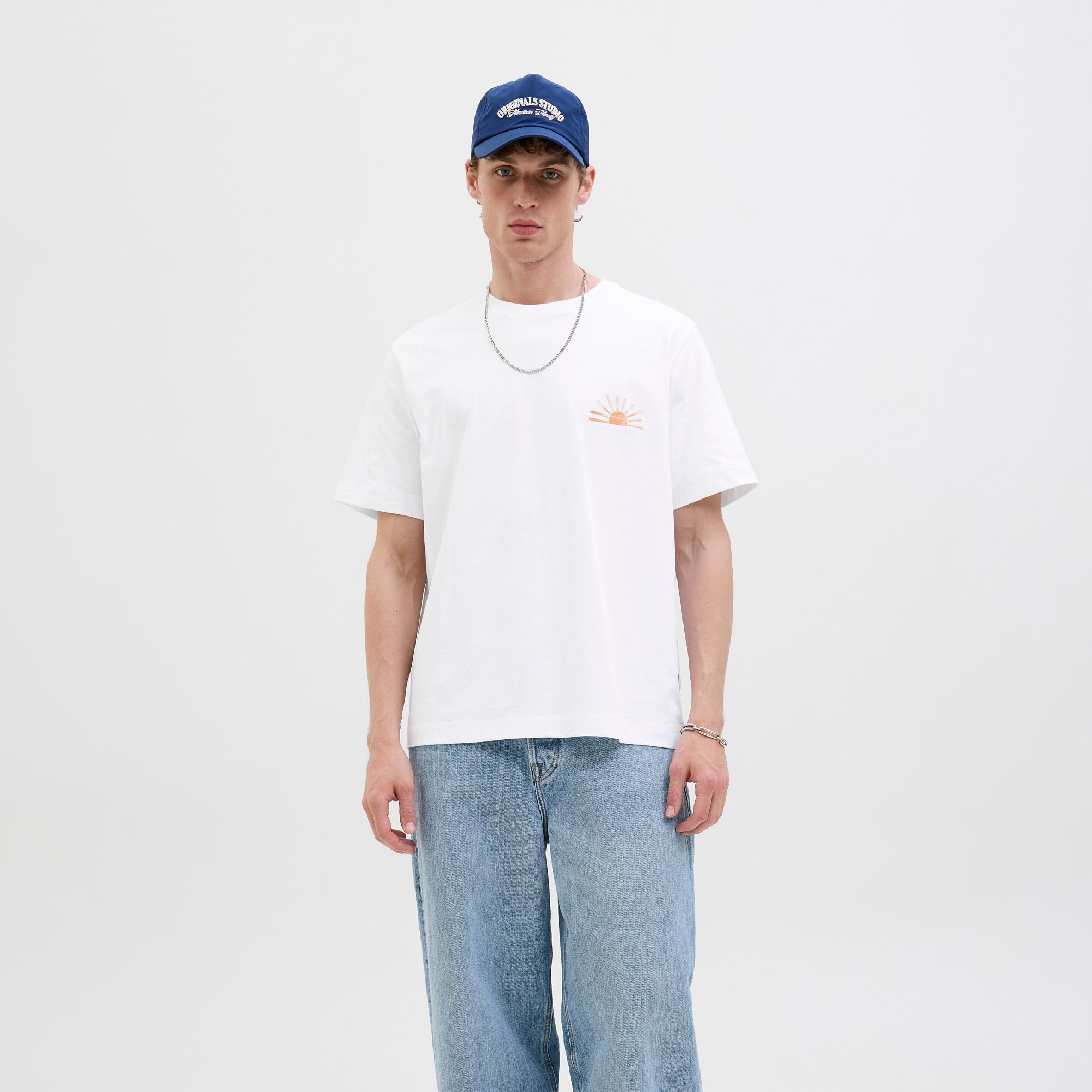 Jack & Jones Originals Canggu Summer Picture Crew Shirt Heren