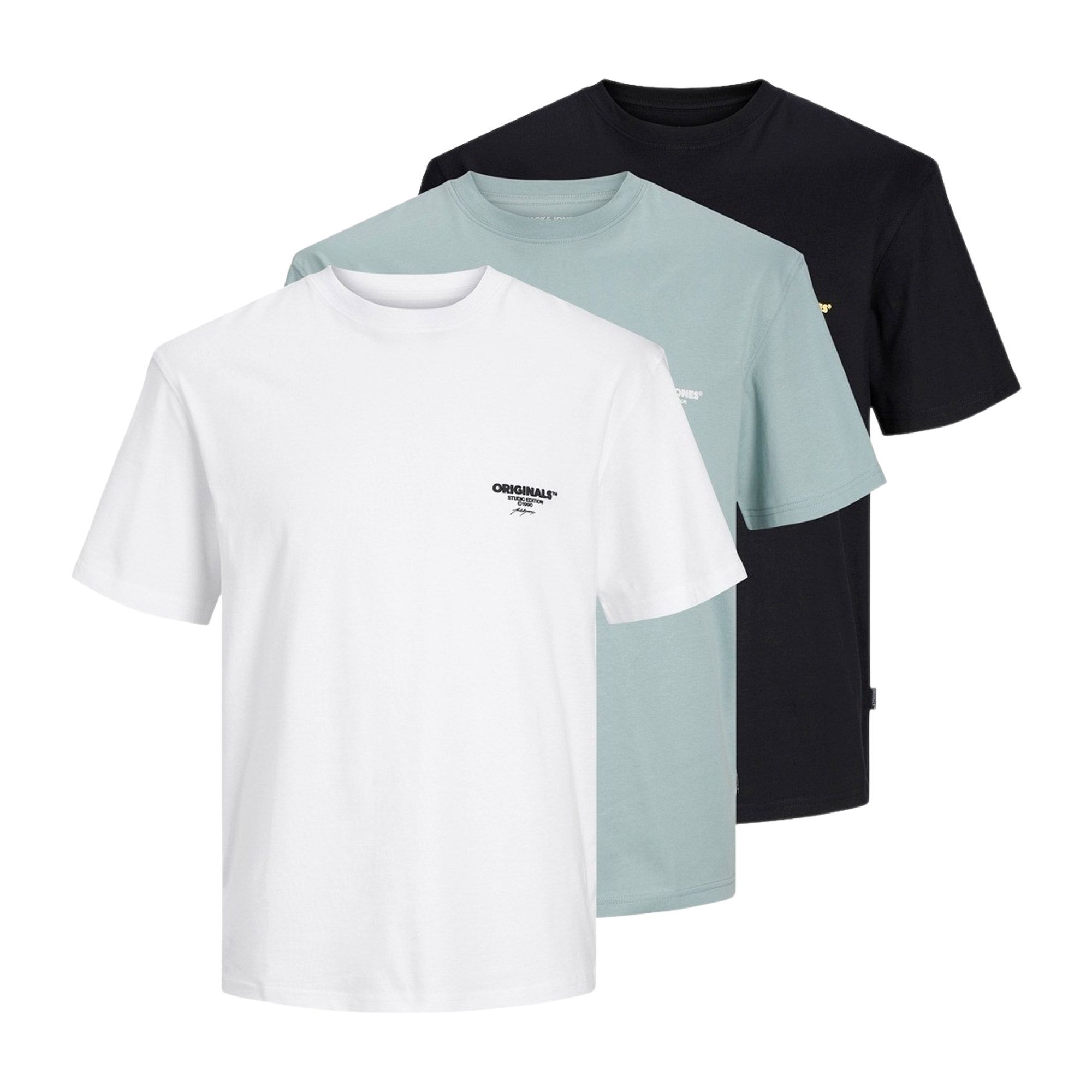 Jack & Jones Originals Bora Branding Shirts Heren (3-pack)