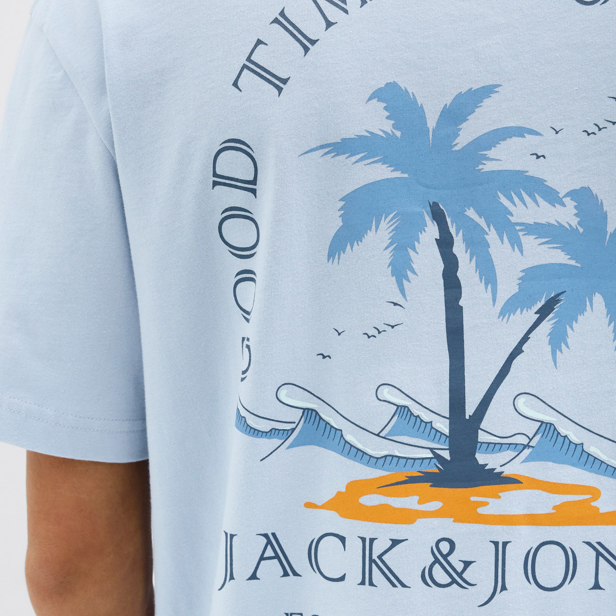 Jack & Jones Summer Vibes Crew Shirt Heren (plussize)