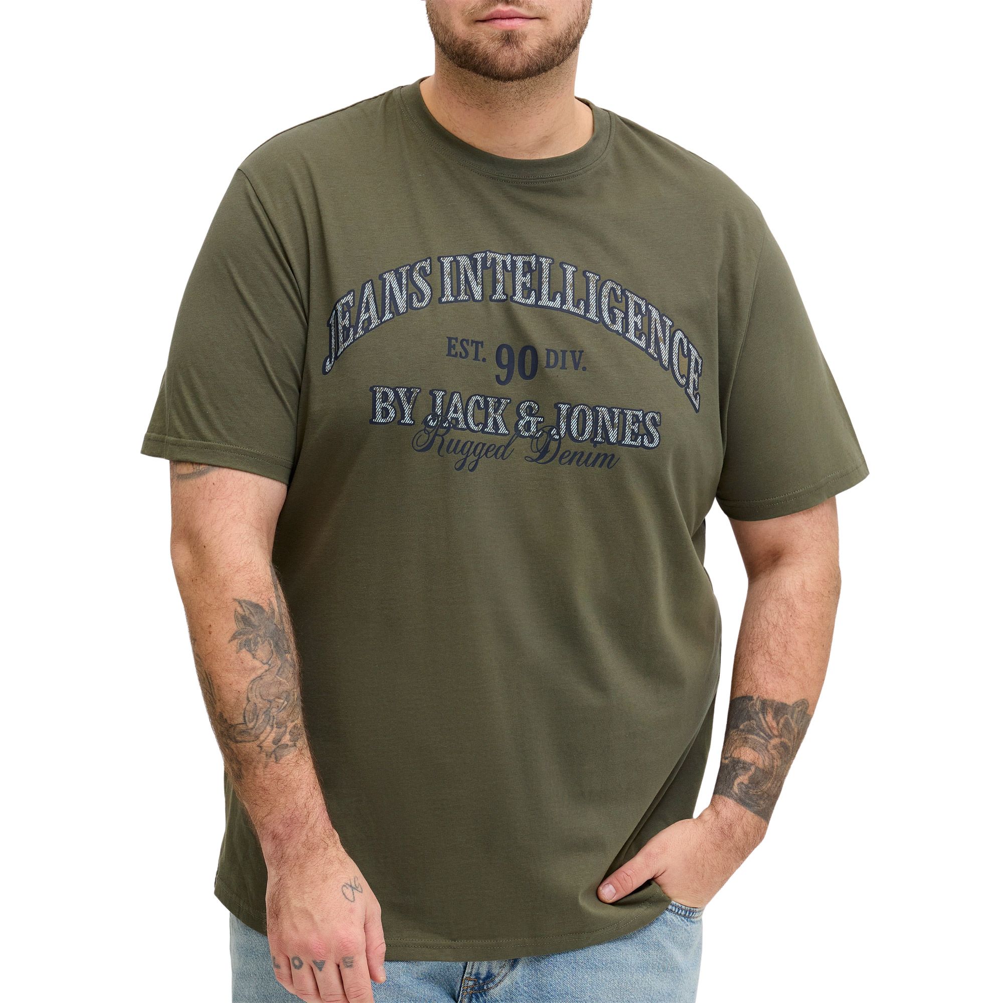 Jack & Jones Denver Graphic Crew Shirt Heren (plussize)