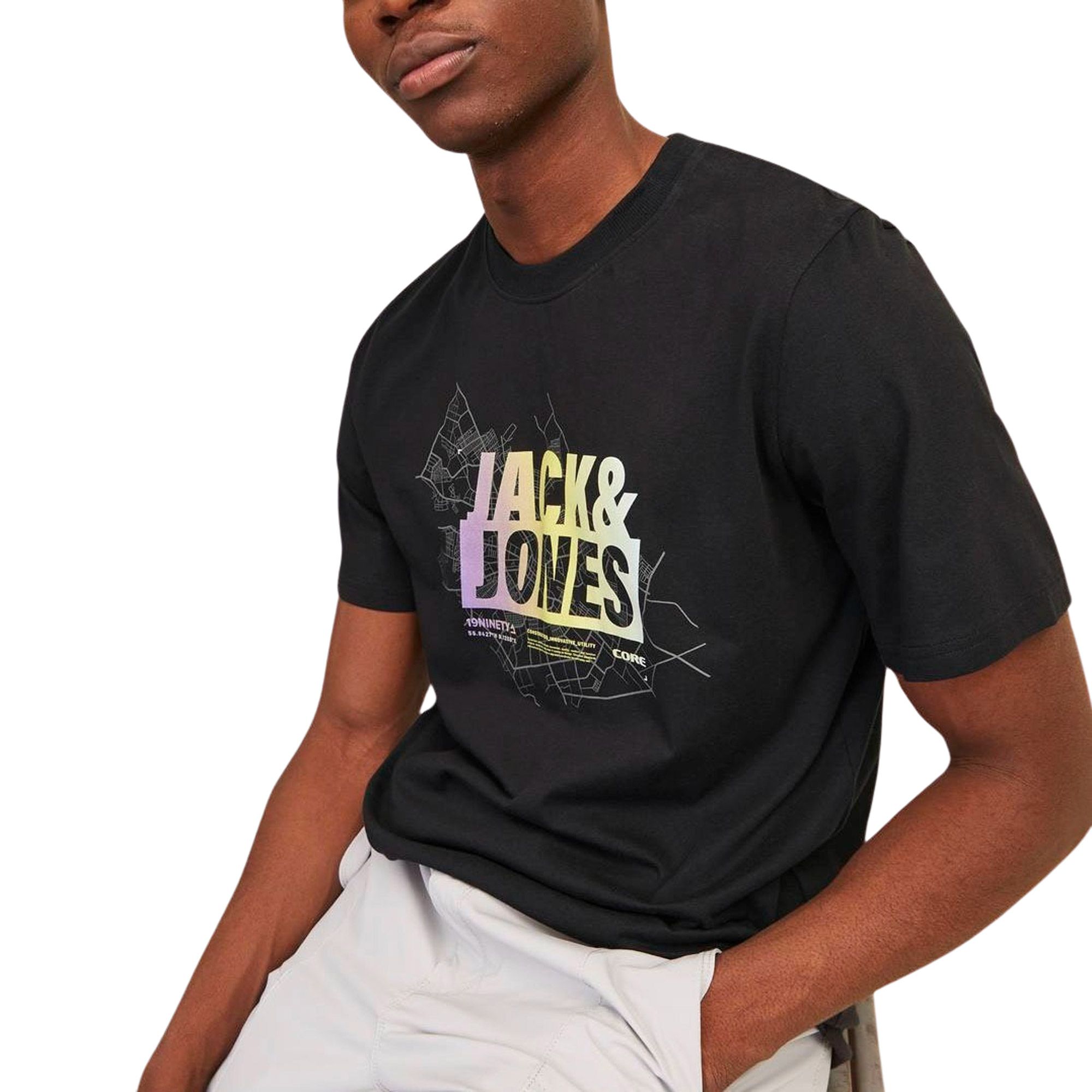 Jack & Jones Map Summer Logo Shirt Heren