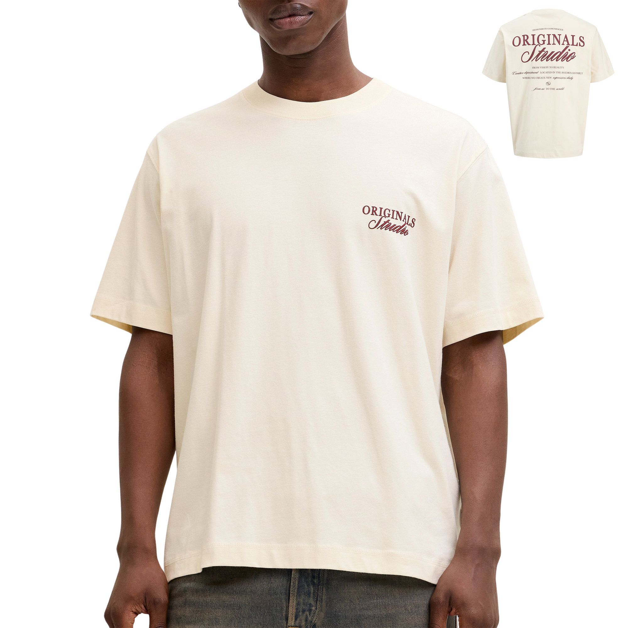 Jack & Jones Norrebro Typo Backprint Crew T-shirt Heren