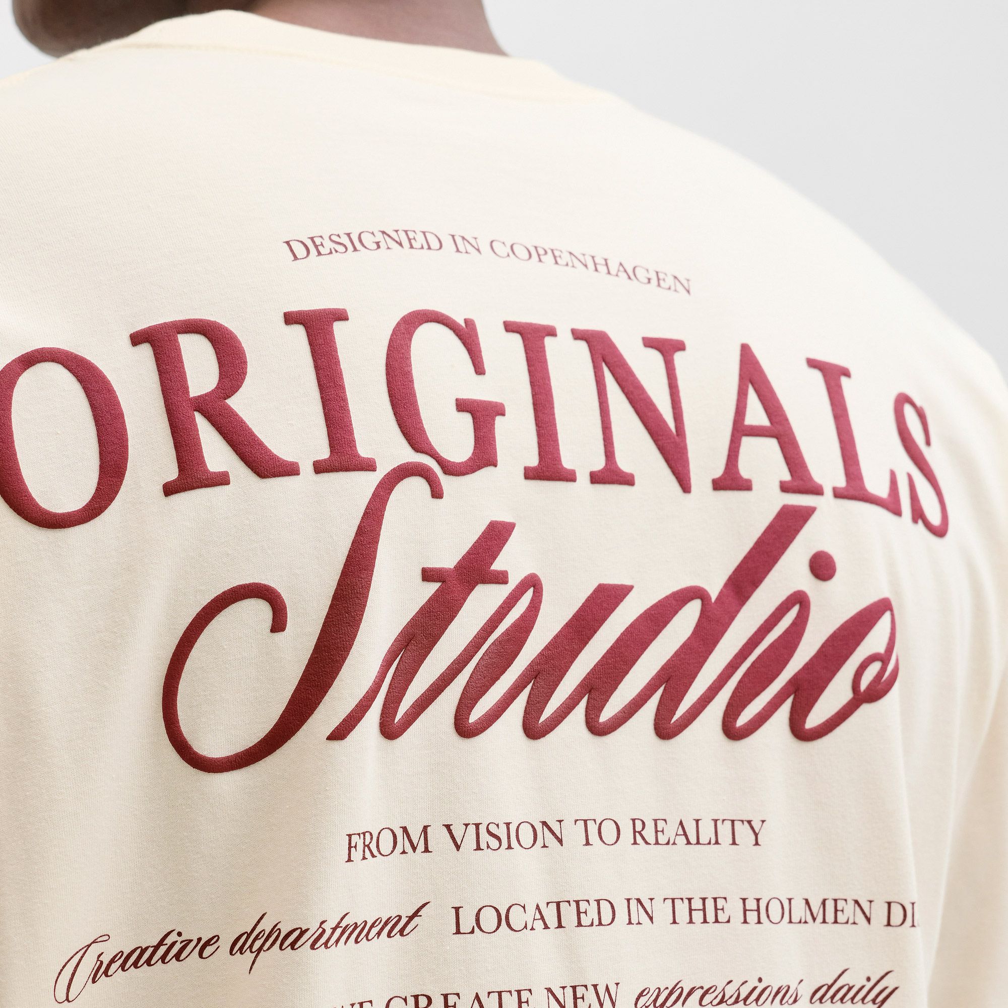 Jack & Jones Norrebro Typo Backprint Crew T-shirt Heren