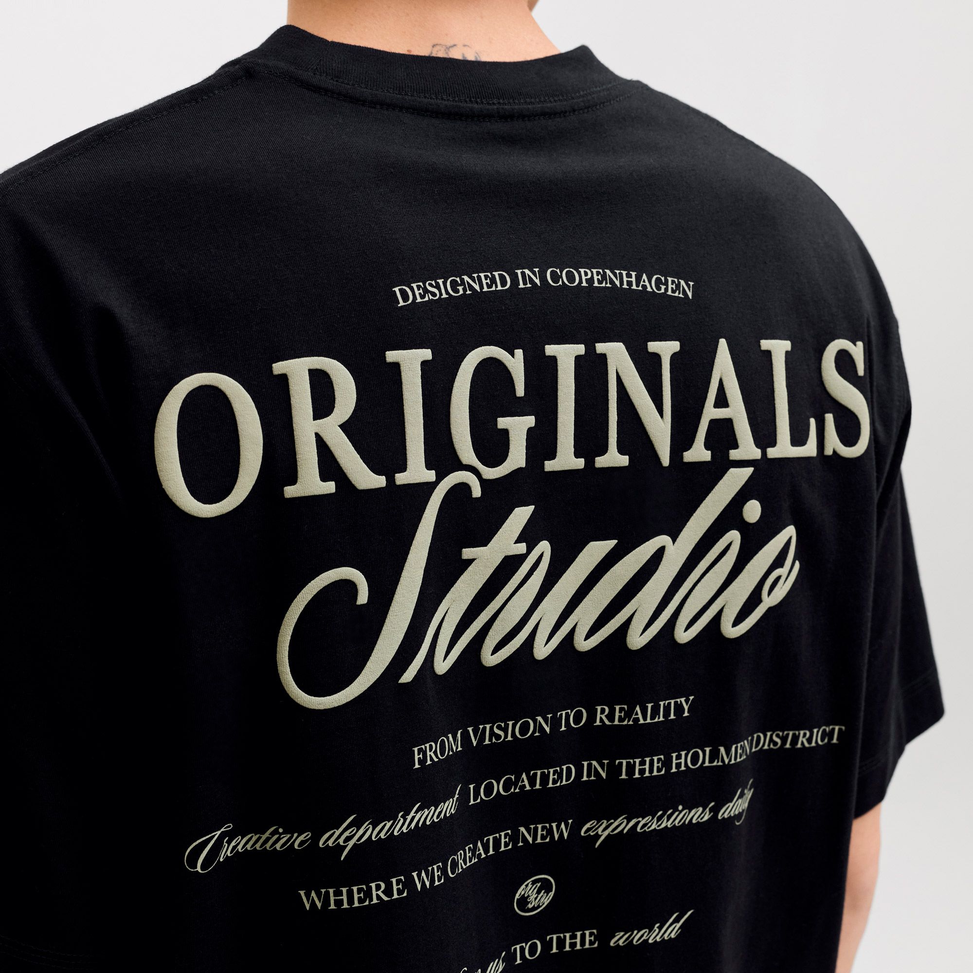 Jack & Jones Norrebro Typo Backprint Crew T-shirt Homme