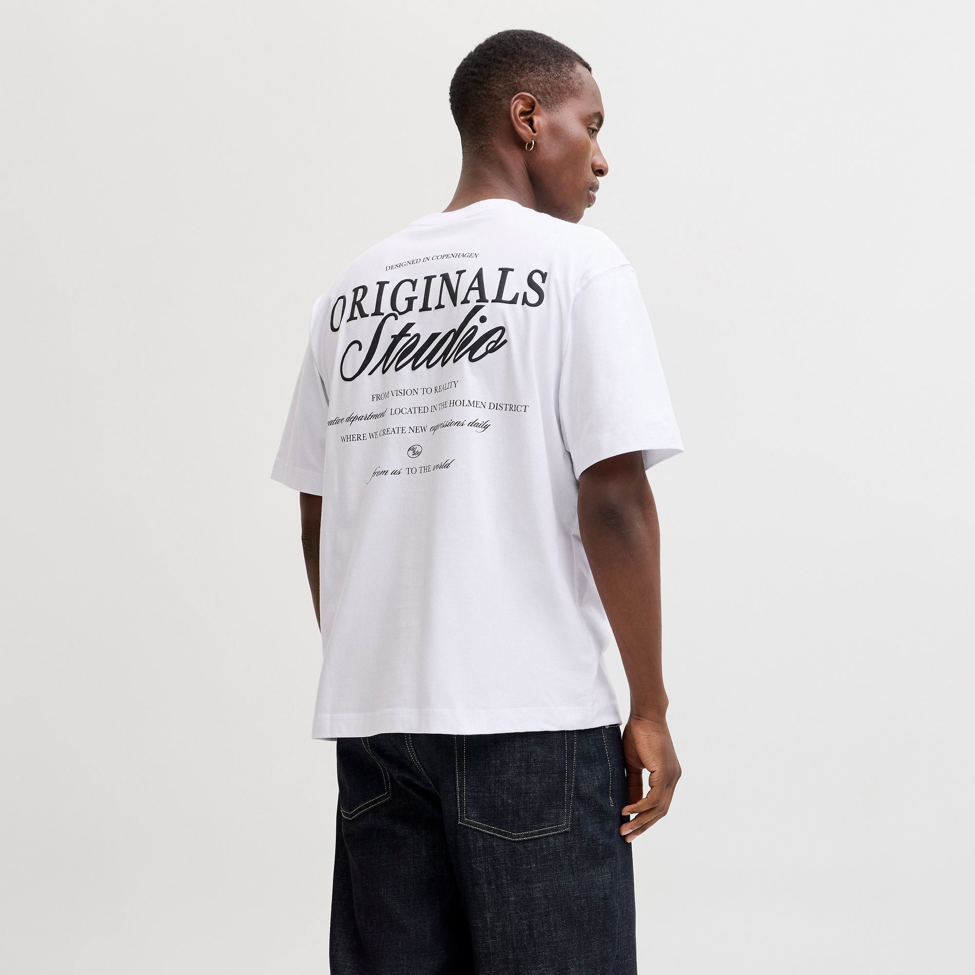 Jack & Jones Norrebro Typo Backprint Crew T-shirt Heren