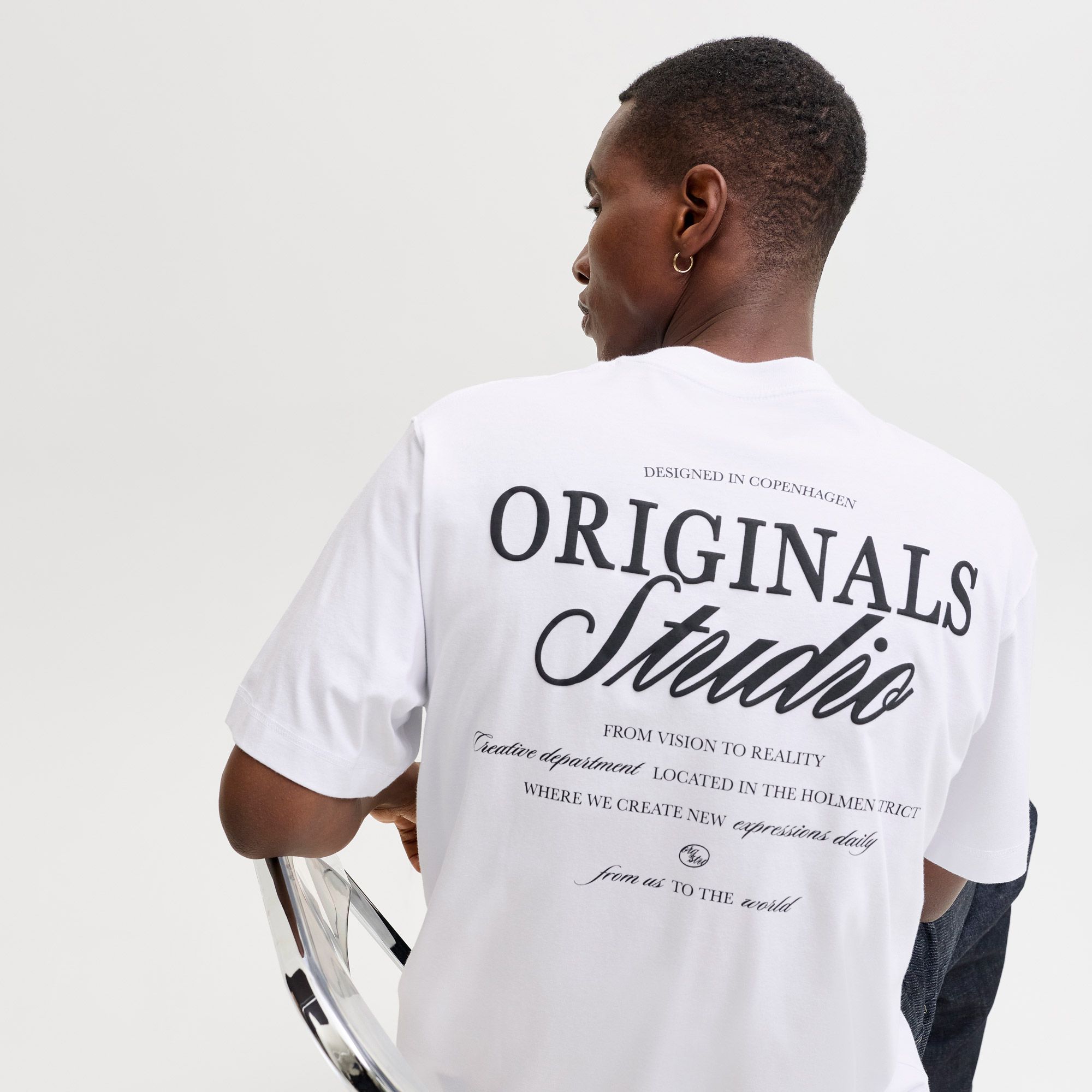 Jack & Jones Norrebro Typo Backprint Crew T-shirt Heren