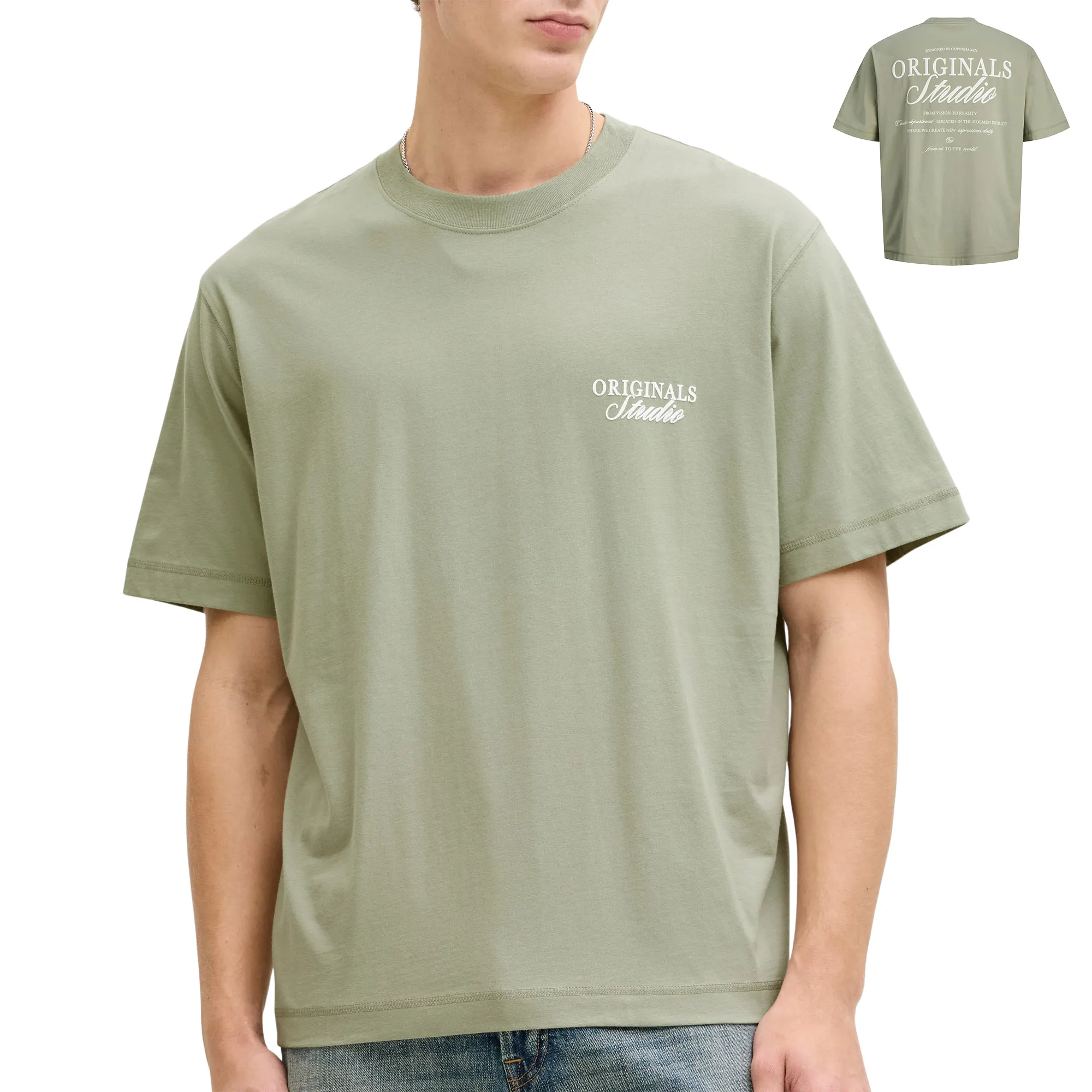 Jack & Jones Norrebro Typo Backprint Crew T-shirt Heren