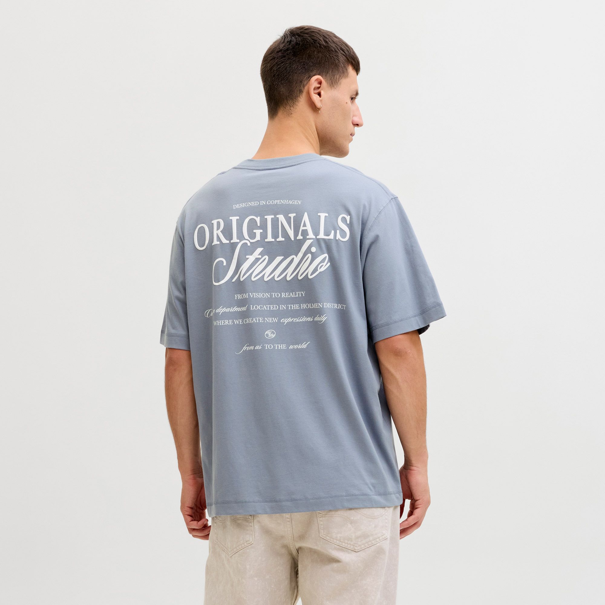 Jack & Jones Norrebro Typo Backprint Crew T-shirt Heren