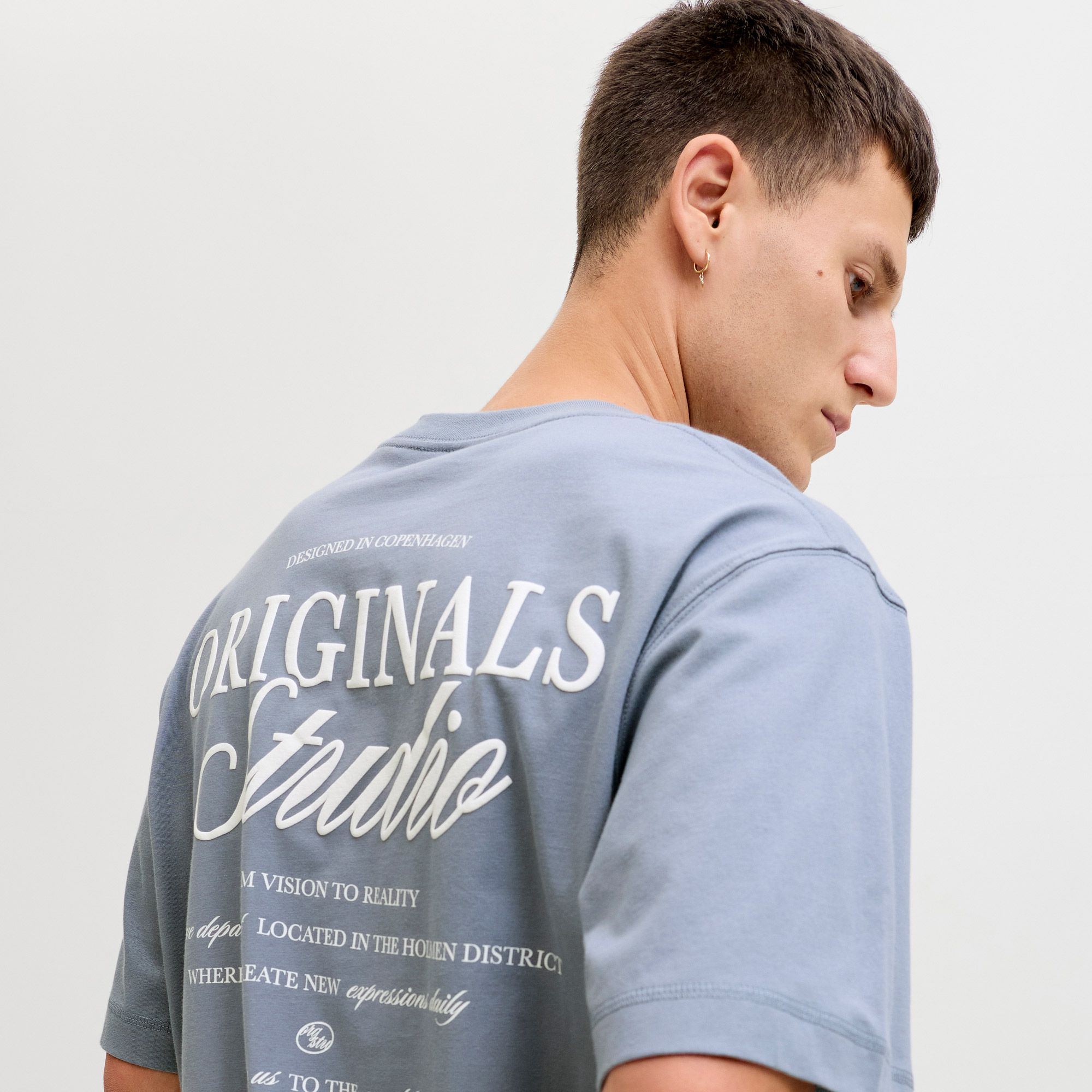 Jack & Jones Norrebro Typo Backprint Crew T-shirt Heren