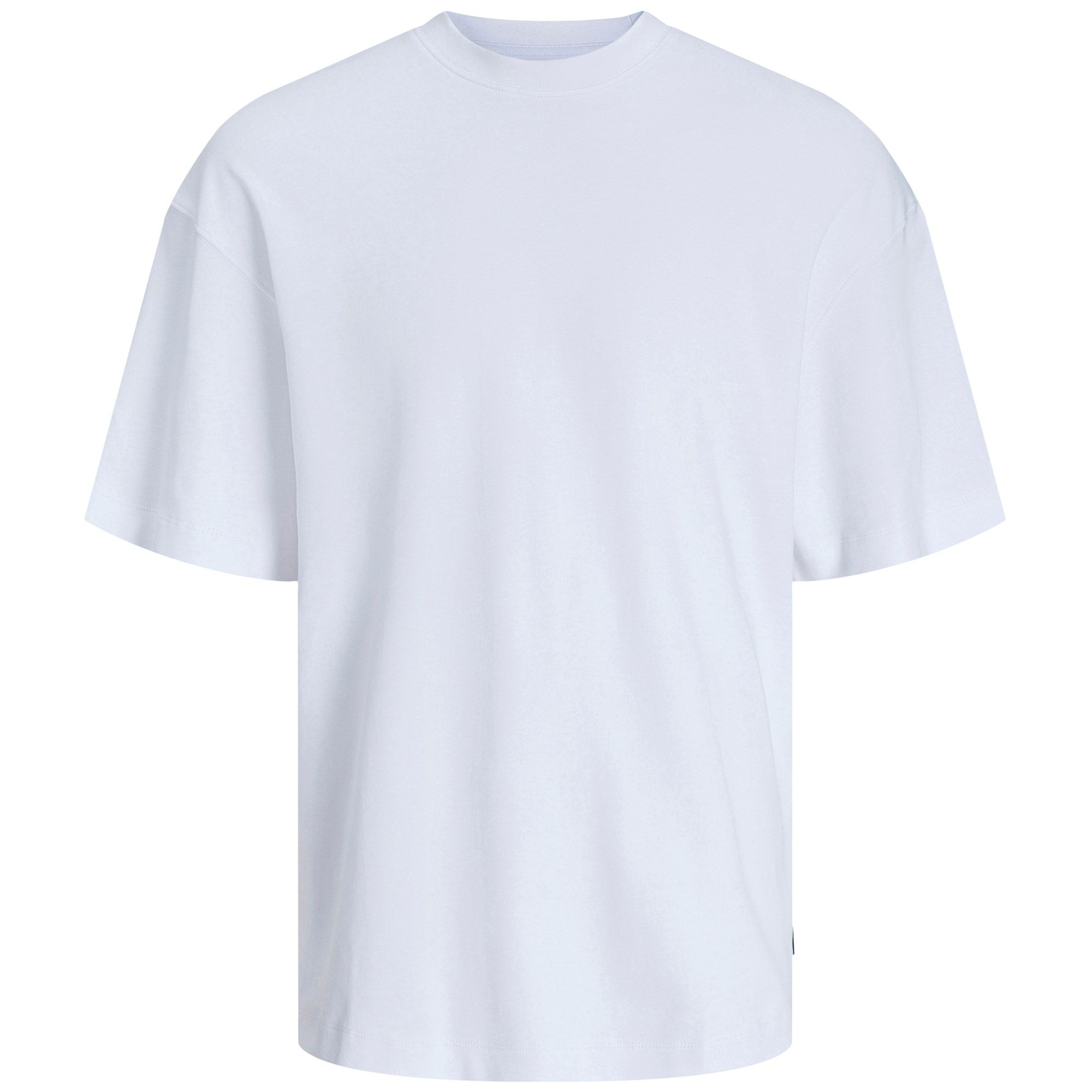 JACK & JONES Heren T-shirt 2-pack effen T-shirt, wit, M