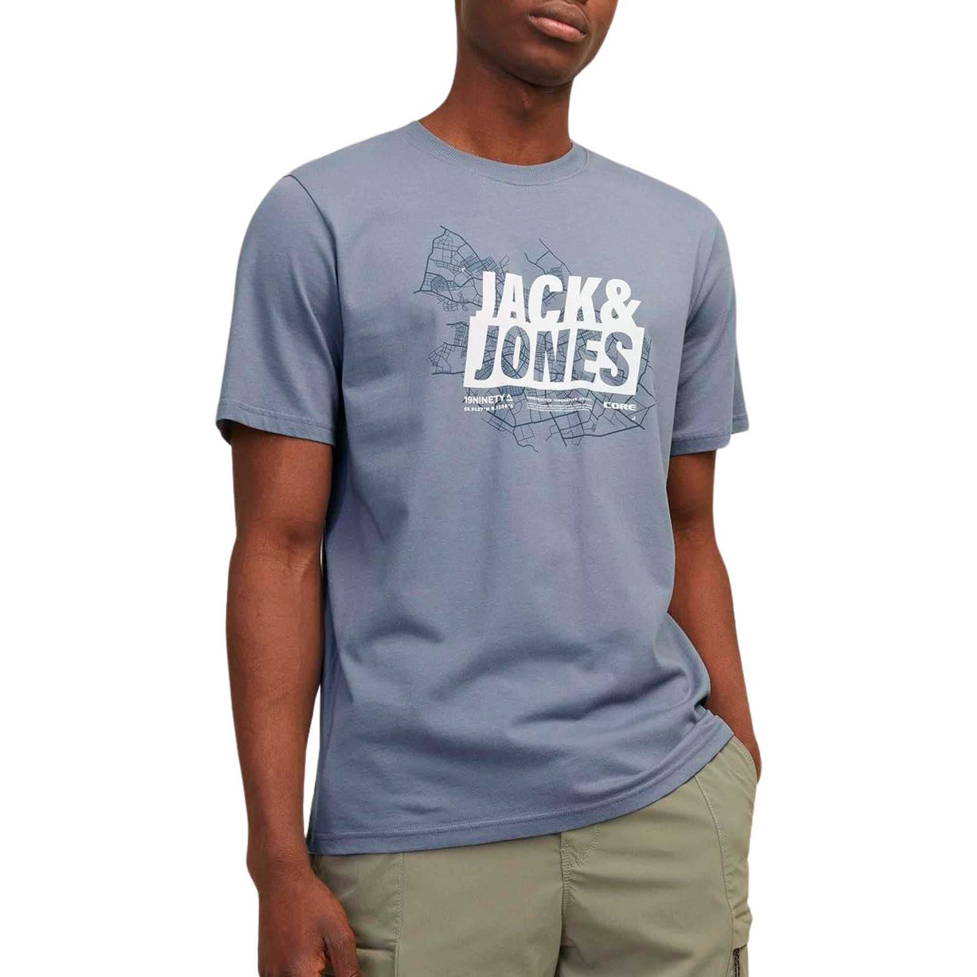 Jack & Jones Map Summer Logo Shirt Heren