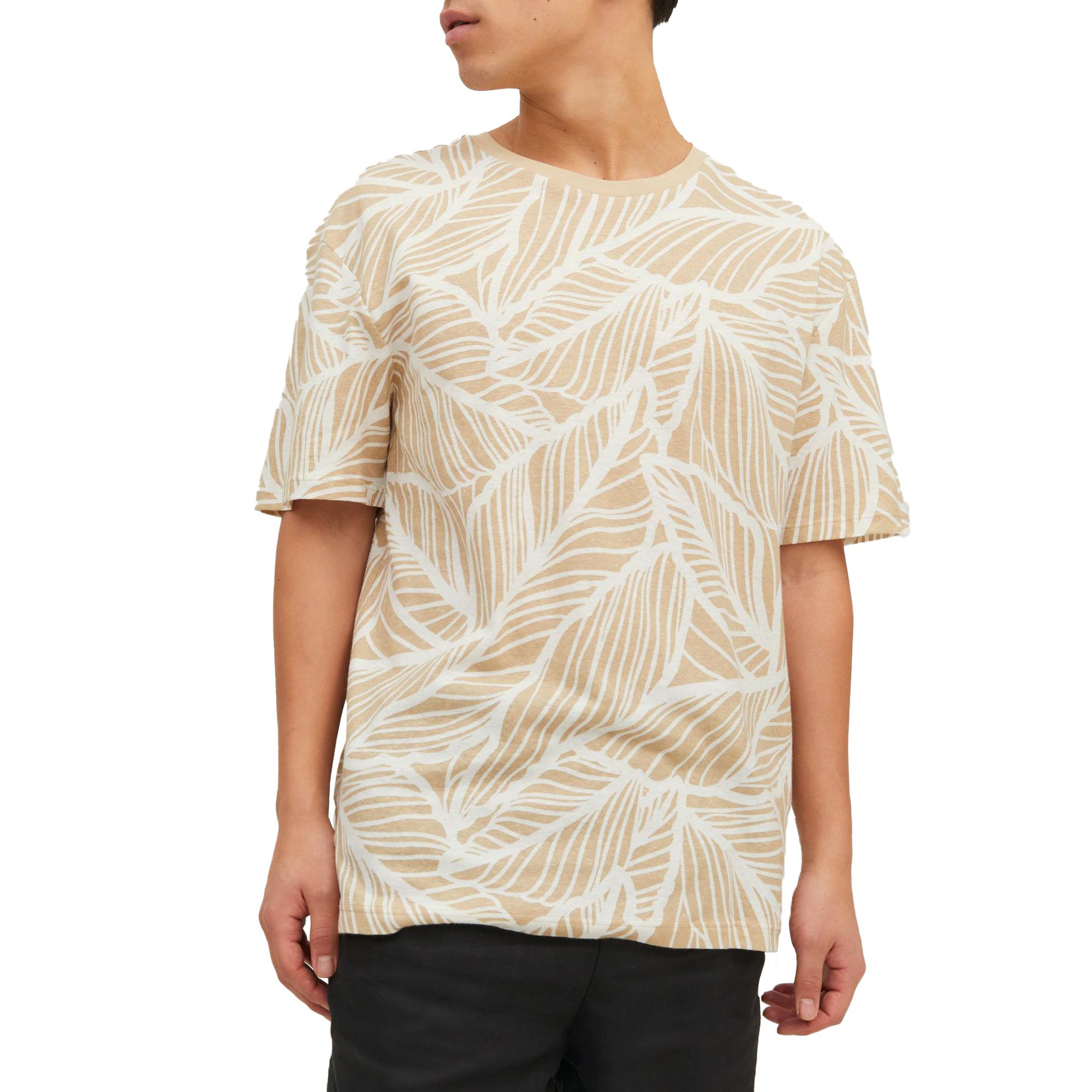 Jack & Jones Premium Bla Linnen Summer AOP Shirt Heren
