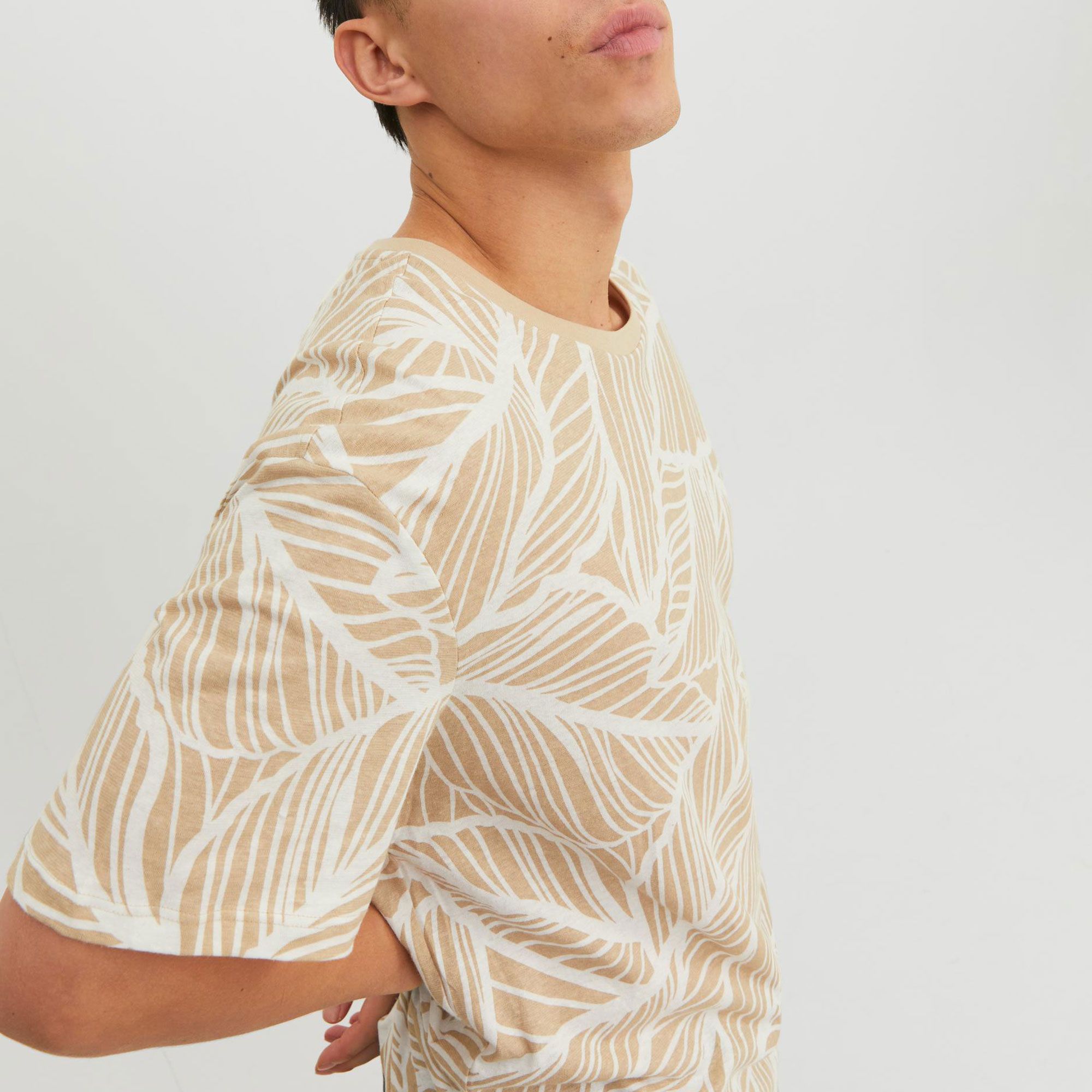 Jack & Jones Premium Bla Linnen Summer AOP Shirt Heren
