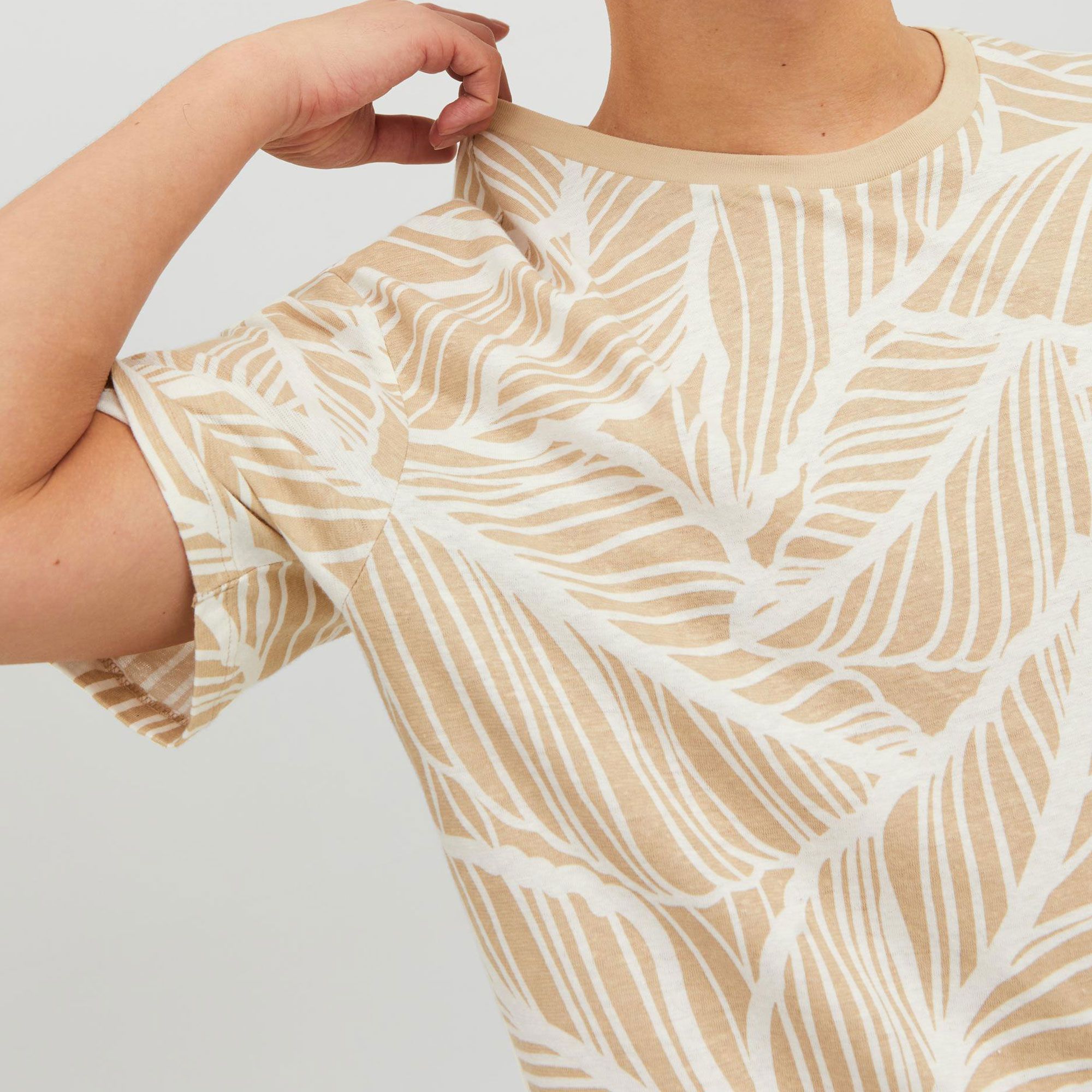 Jack & Jones Premium Bla Linnen Summer AOP Shirt Heren