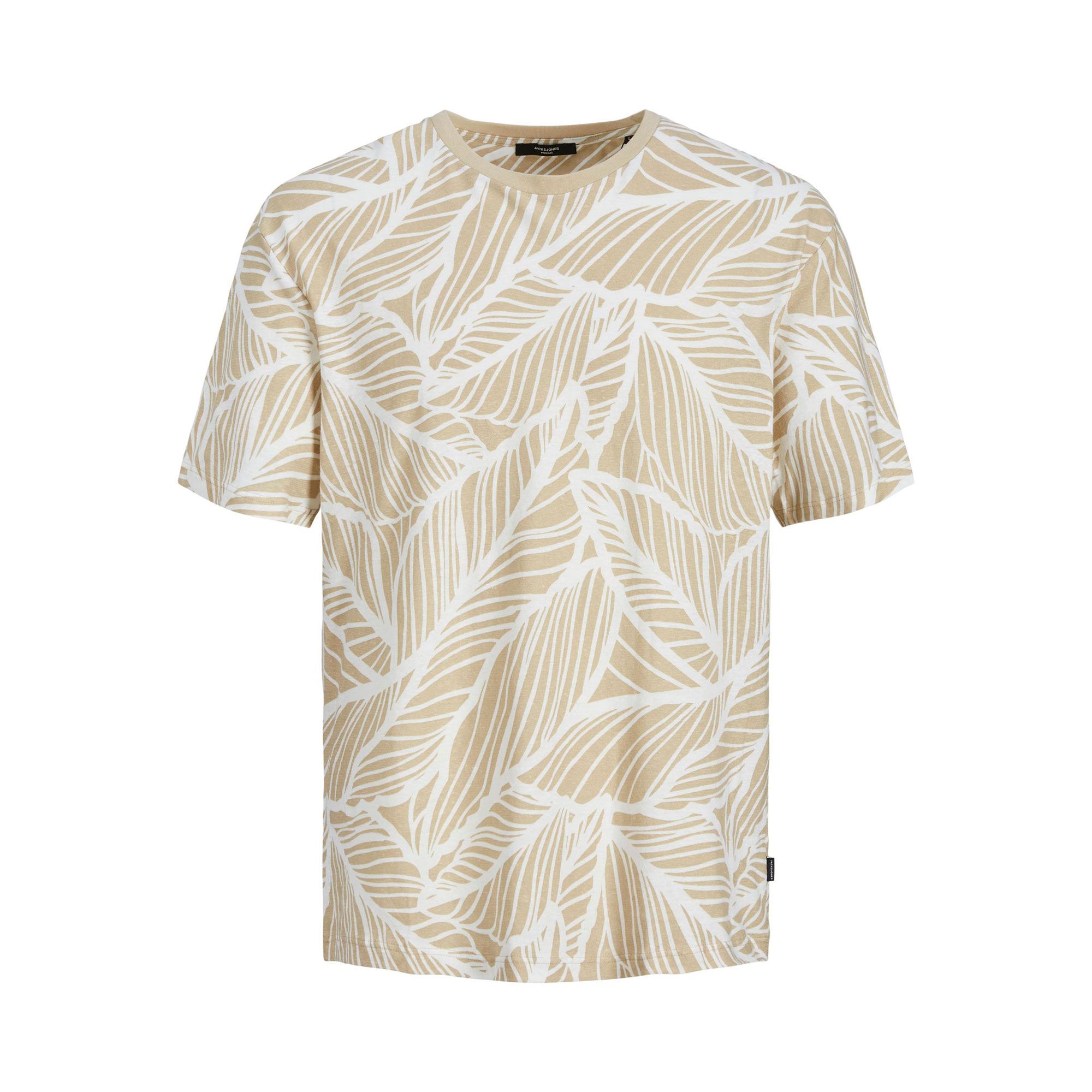 Jack & Jones Premium Bla Linnen Summer AOP Shirt Heren