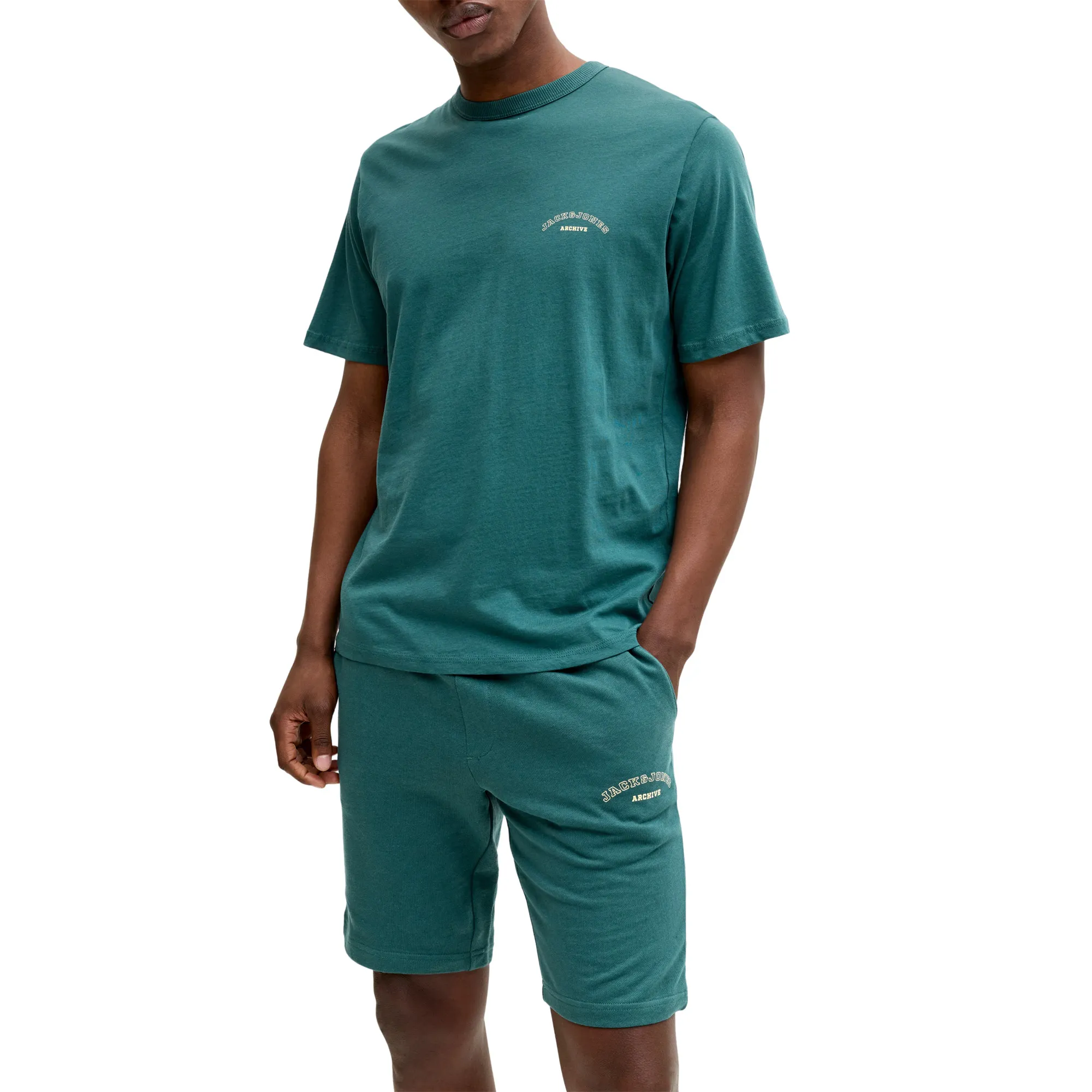 Jack &amp; Jones Logo Shirt &amp; Short Heren