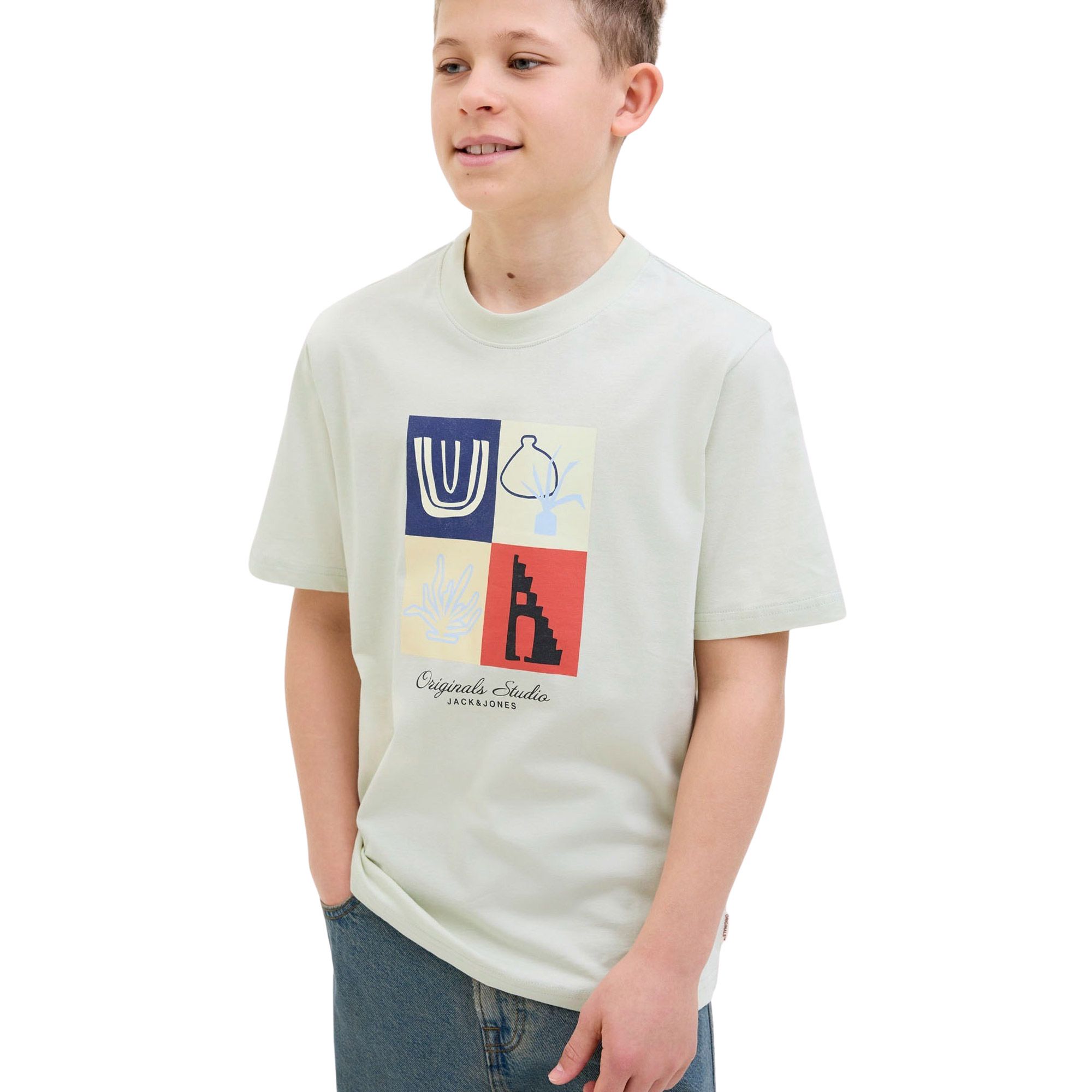 Jack & Jones Originals Canggu Front Branding Crew Shirt Junior