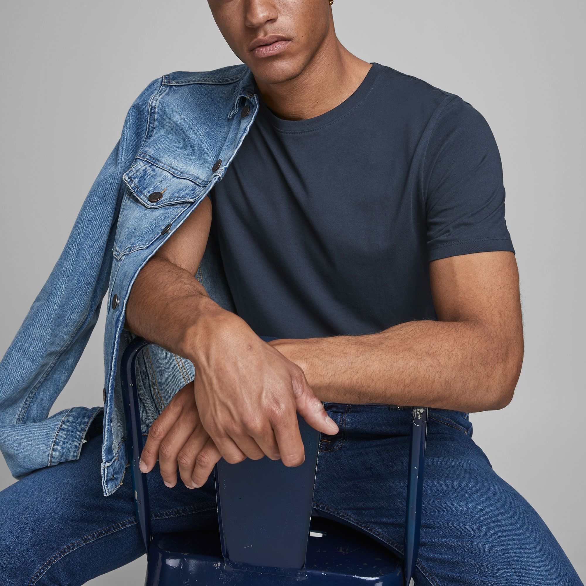 Jack & Jones Organic Basic SS Crew Shirt Heren