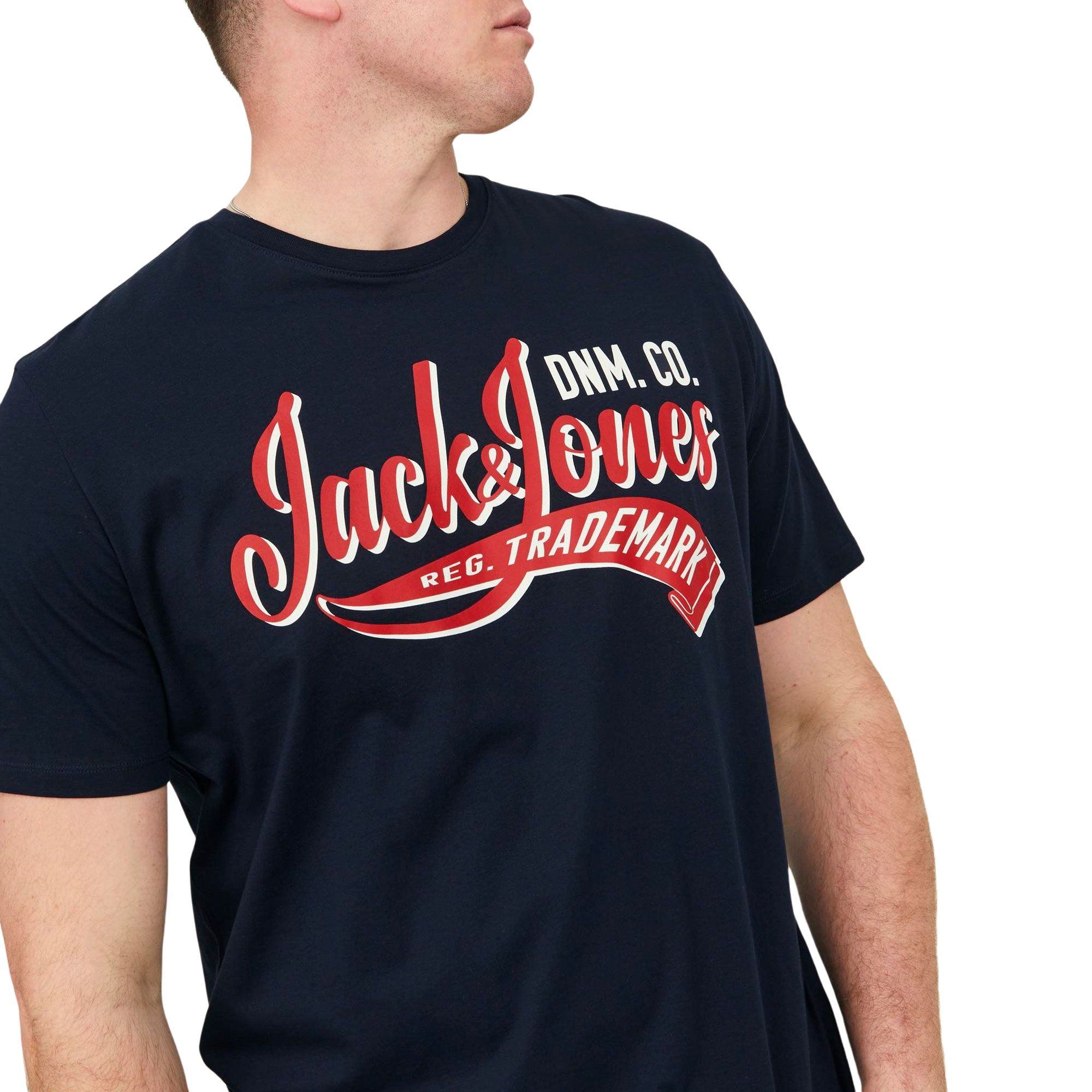 Jack & Jones Essentials Logo SS Crew Shirt Heren (plussize)
