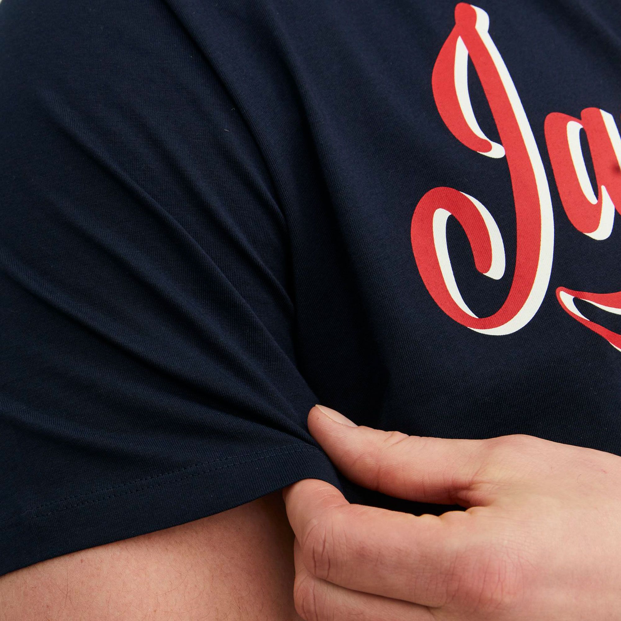 Jack & Jones Essentials Logo SS Crew Shirt Heren (plussize)