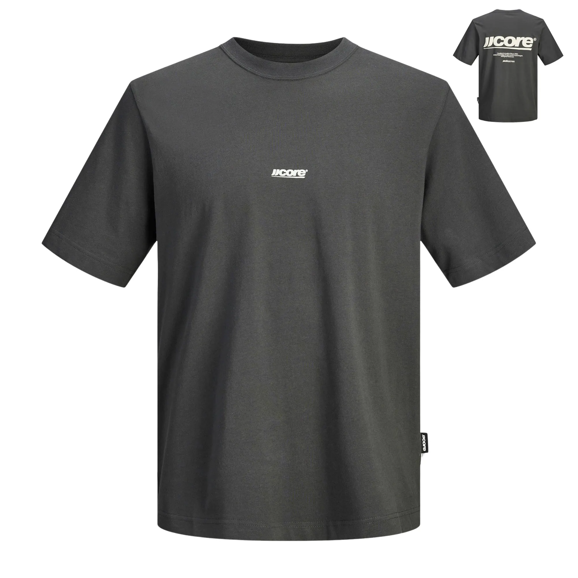 Jack & Jones Club Back Text Print SS Shirt Heren (plussize)