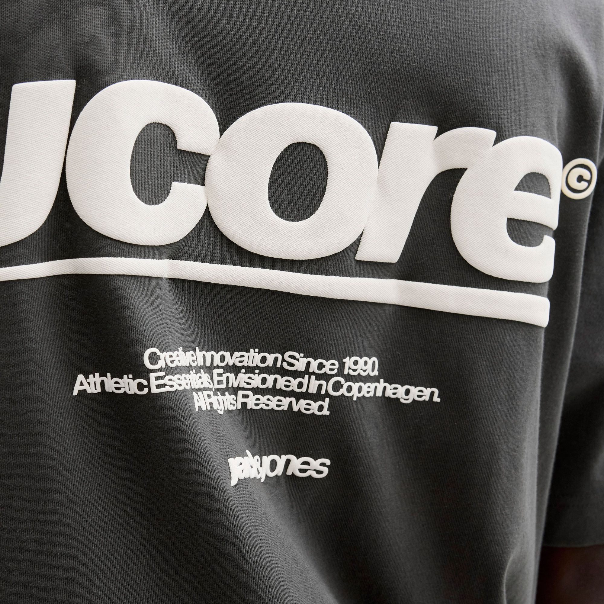 Jack & Jones Club Back Text Print SS Shirt Heren (plussize)
