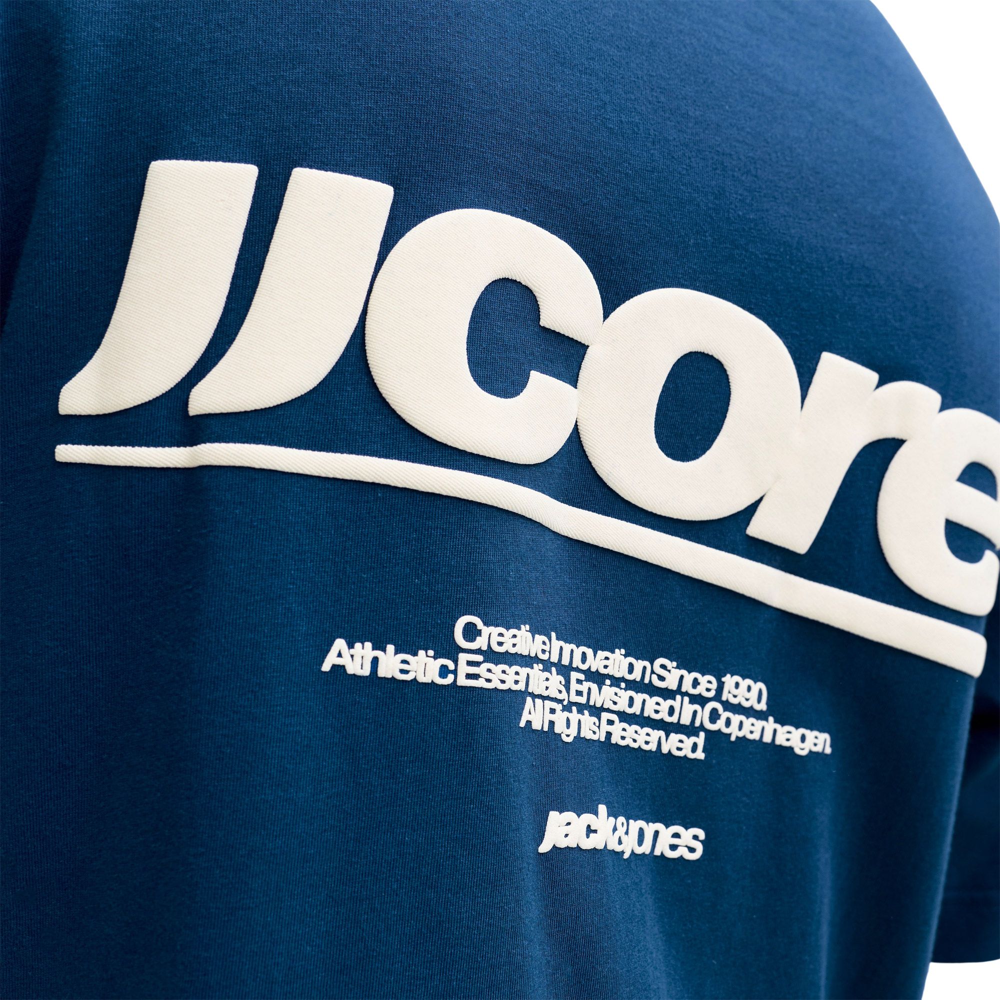 Jack & Jones Club Back Text Print SS Shirt Heren (plussize)