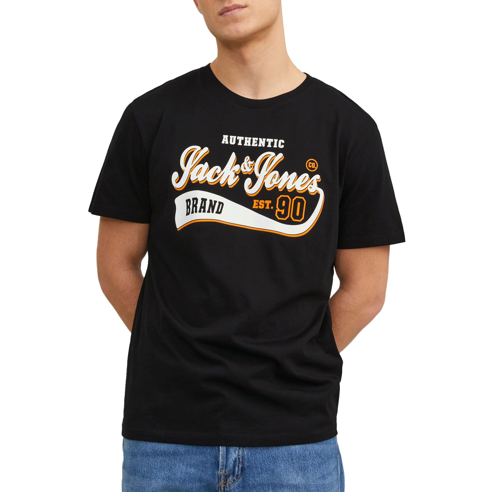 Jack & Jones Essentials Logo SS Crew Shirt Heren