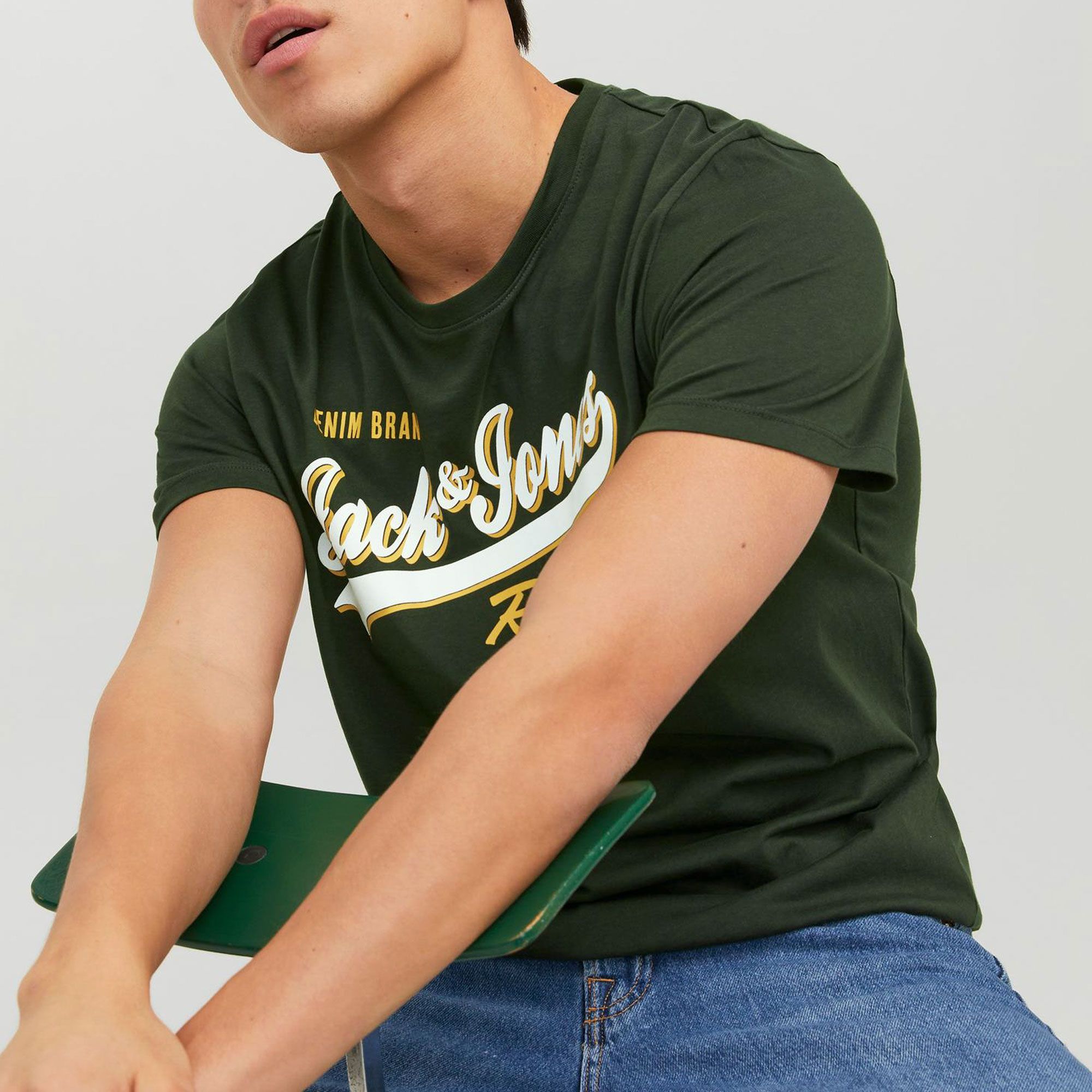 Jack & Jones Essentials Logo SS Crew Shirt Heren