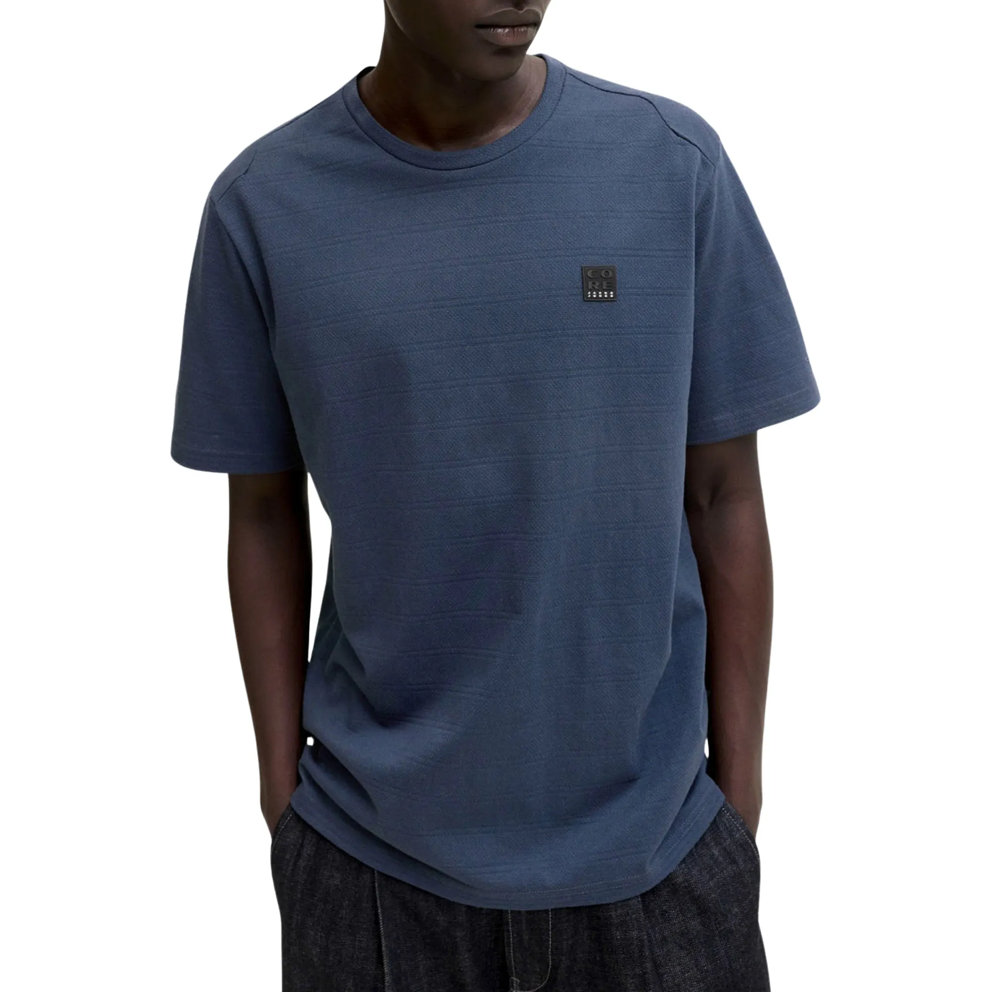 Jack & Jones Puffer Crew Neck SS Structured Shirt Heren