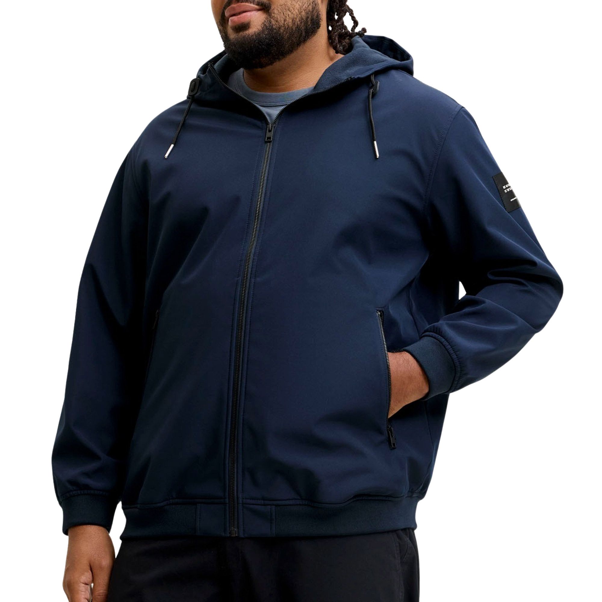 Jack &amp; Jones Basic Hooded Softshell Jacke Herren (plussize)