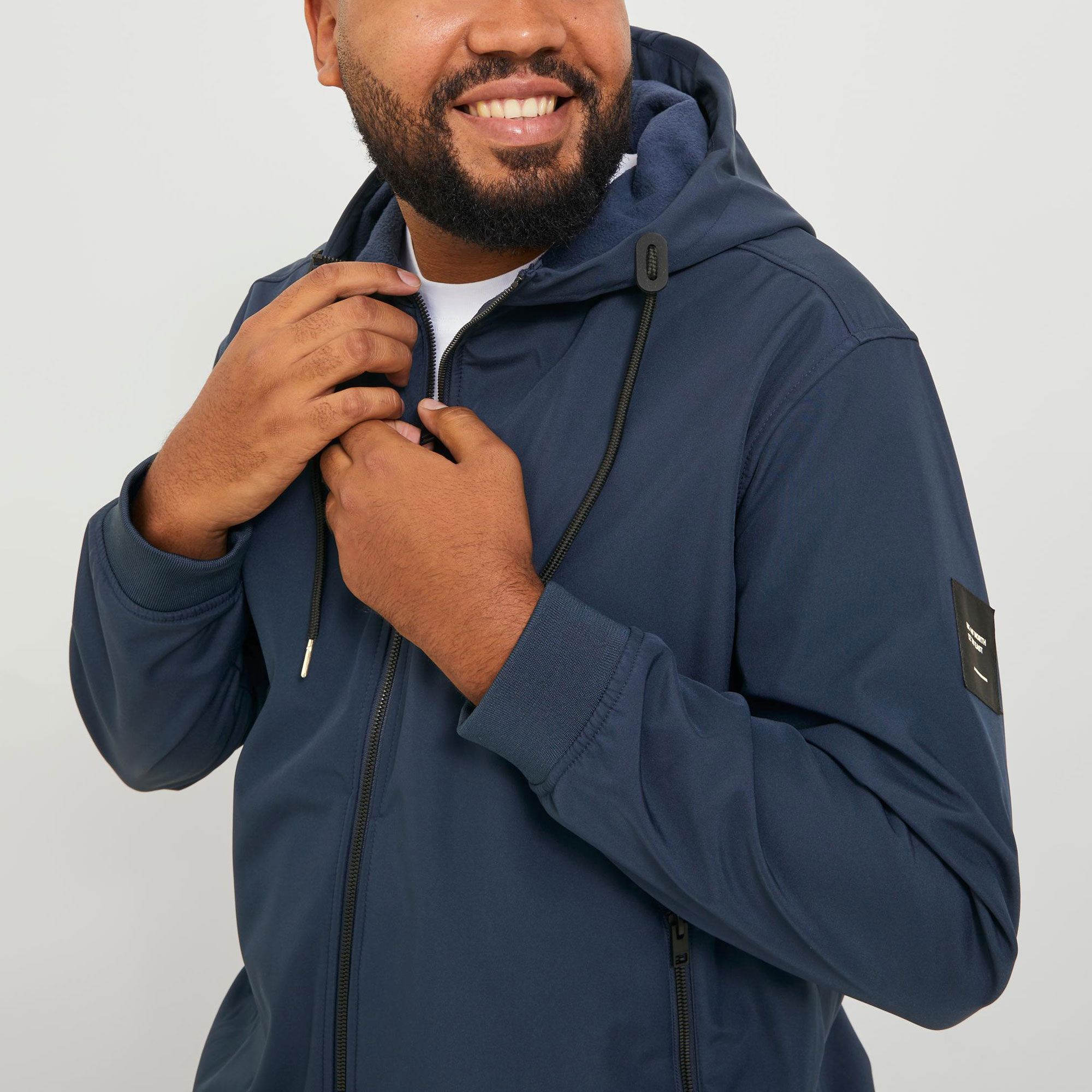 Jack & Jones Basic Hooded Softshell Jas Heren (plussize)