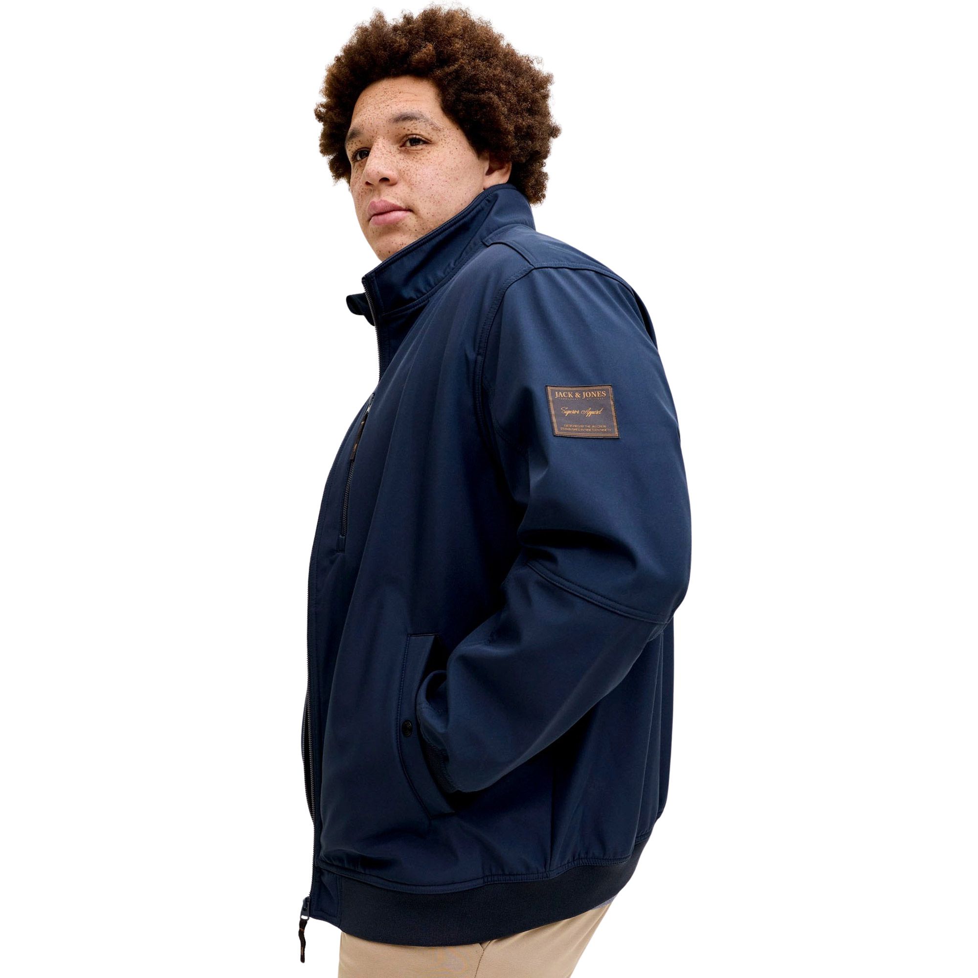 Jack & Jones Parker Collar Bomber Softshell Jas Heren (plussize)