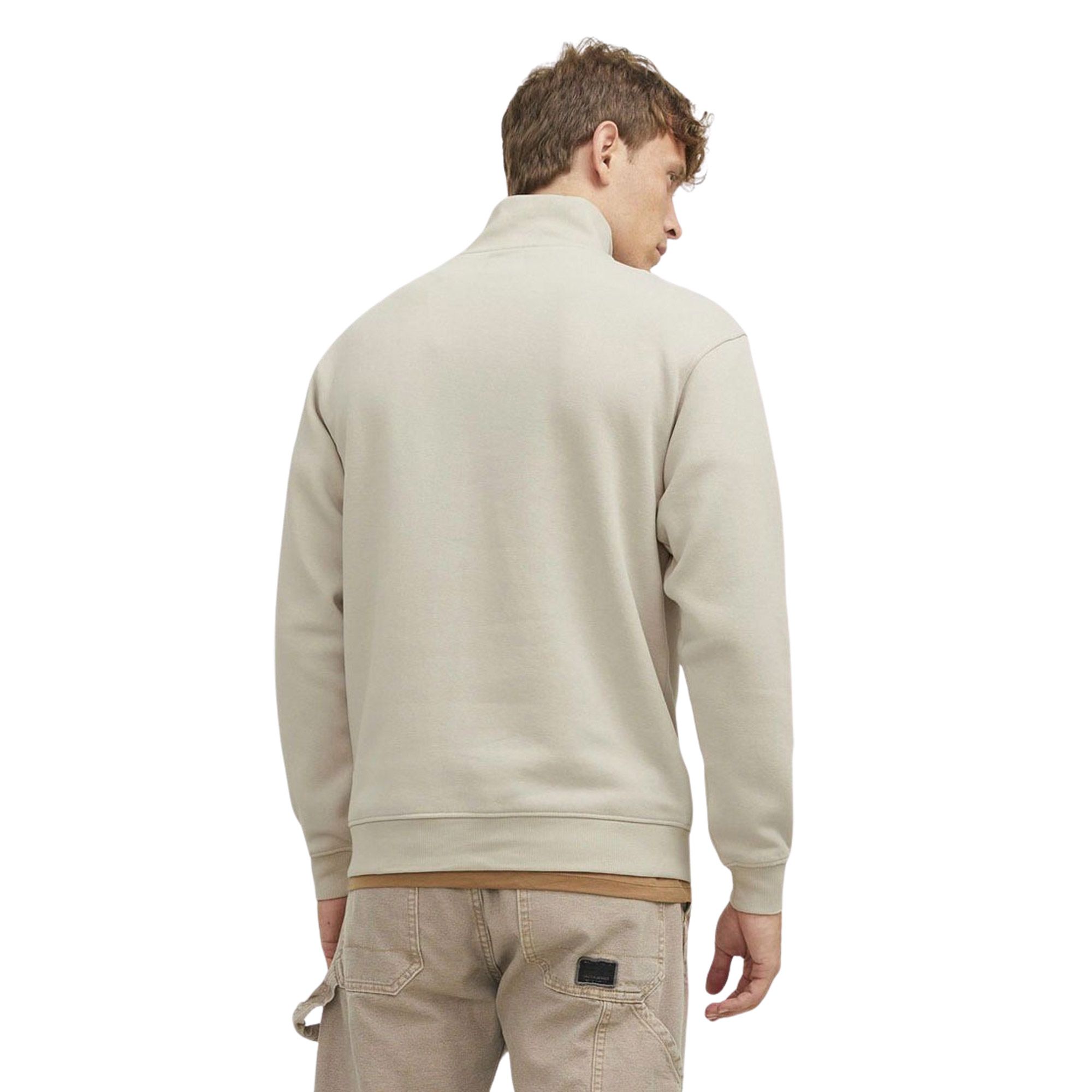 Jack & Jones half zip trui knitted beige | Schulte Herenmode