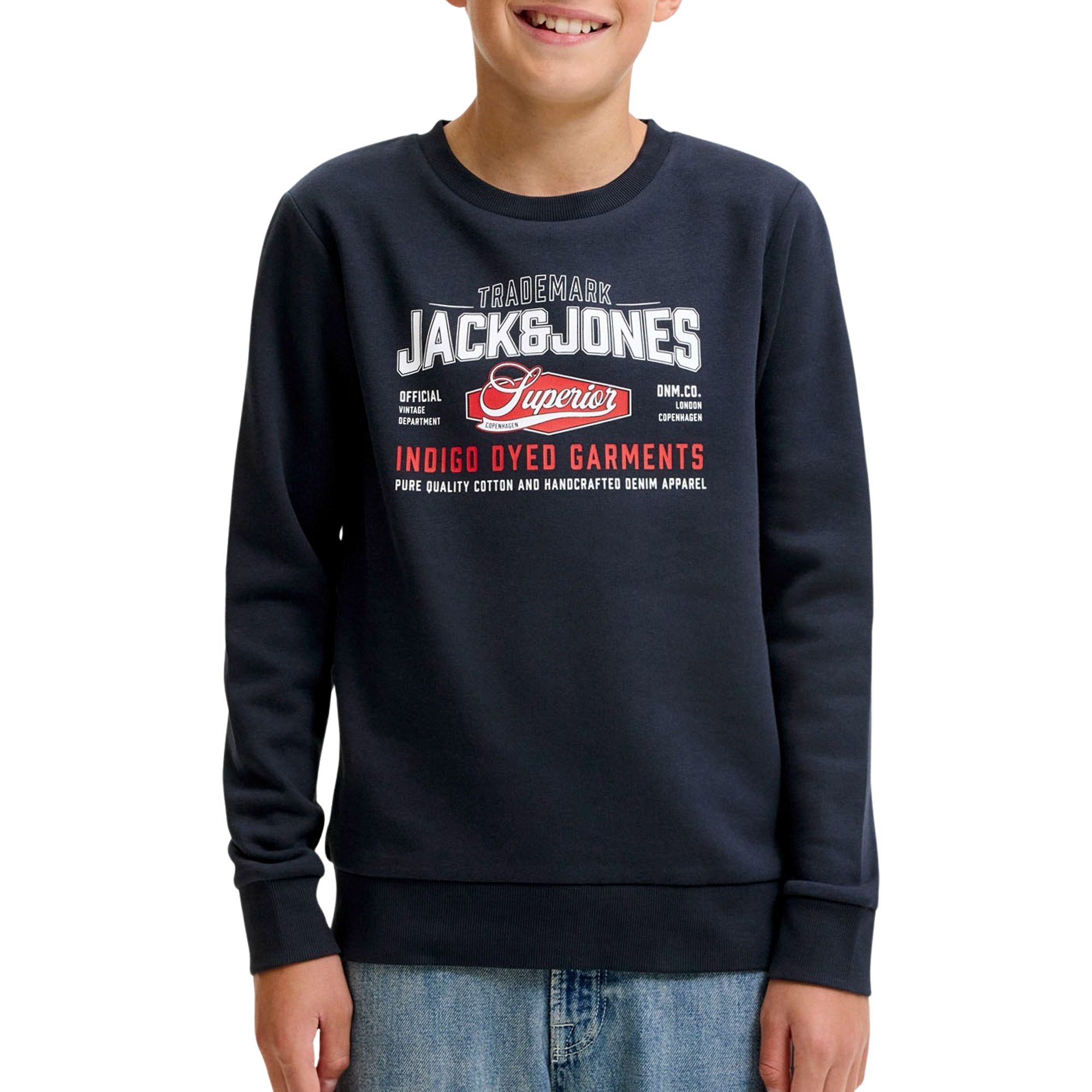 Jack & Jones Logo Crew 2 Col Sweater Junior