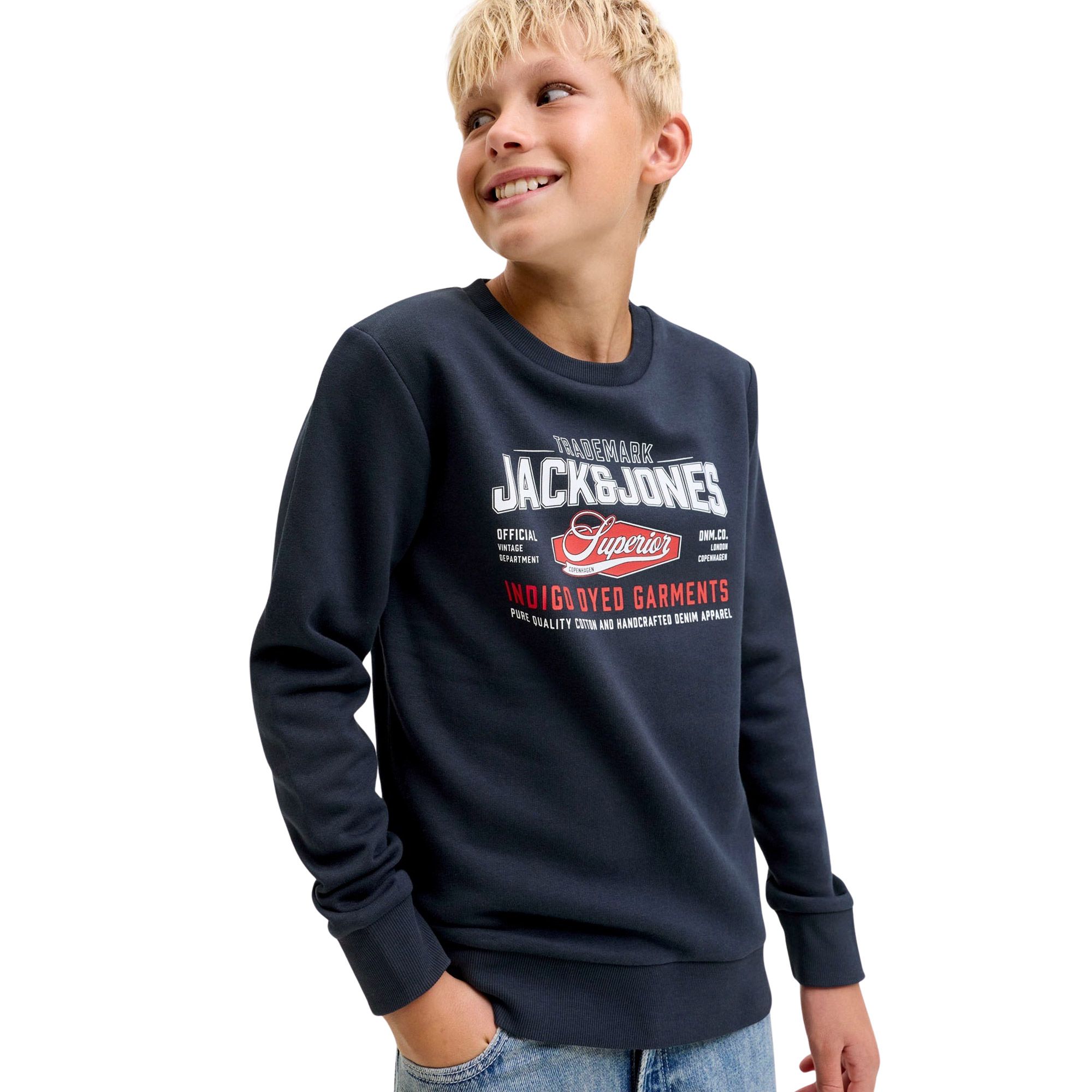 Jack & Jones Logo Crew 2 Col Sweater Junior