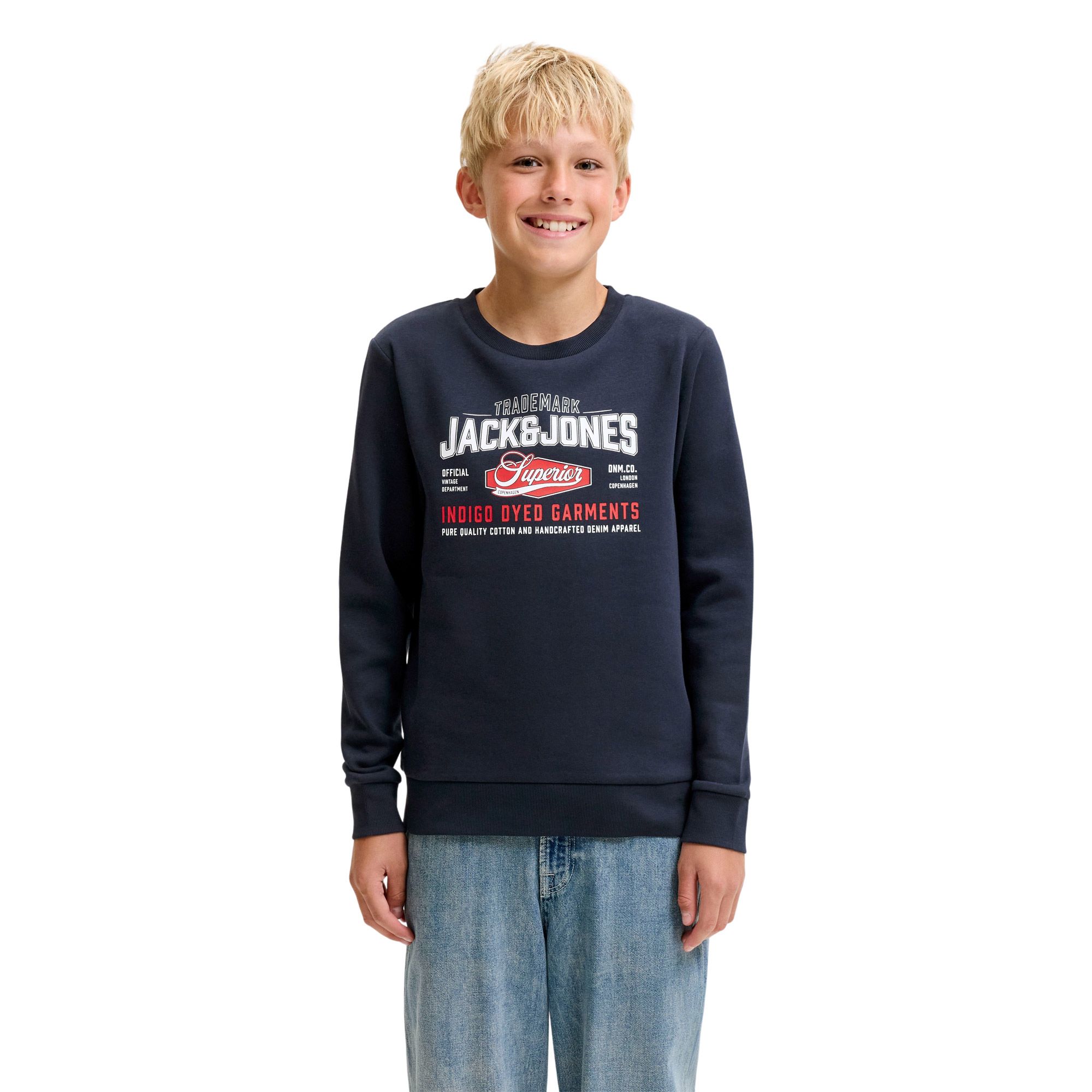 Jack & Jones Logo Crew 2 Col Sweater Junior