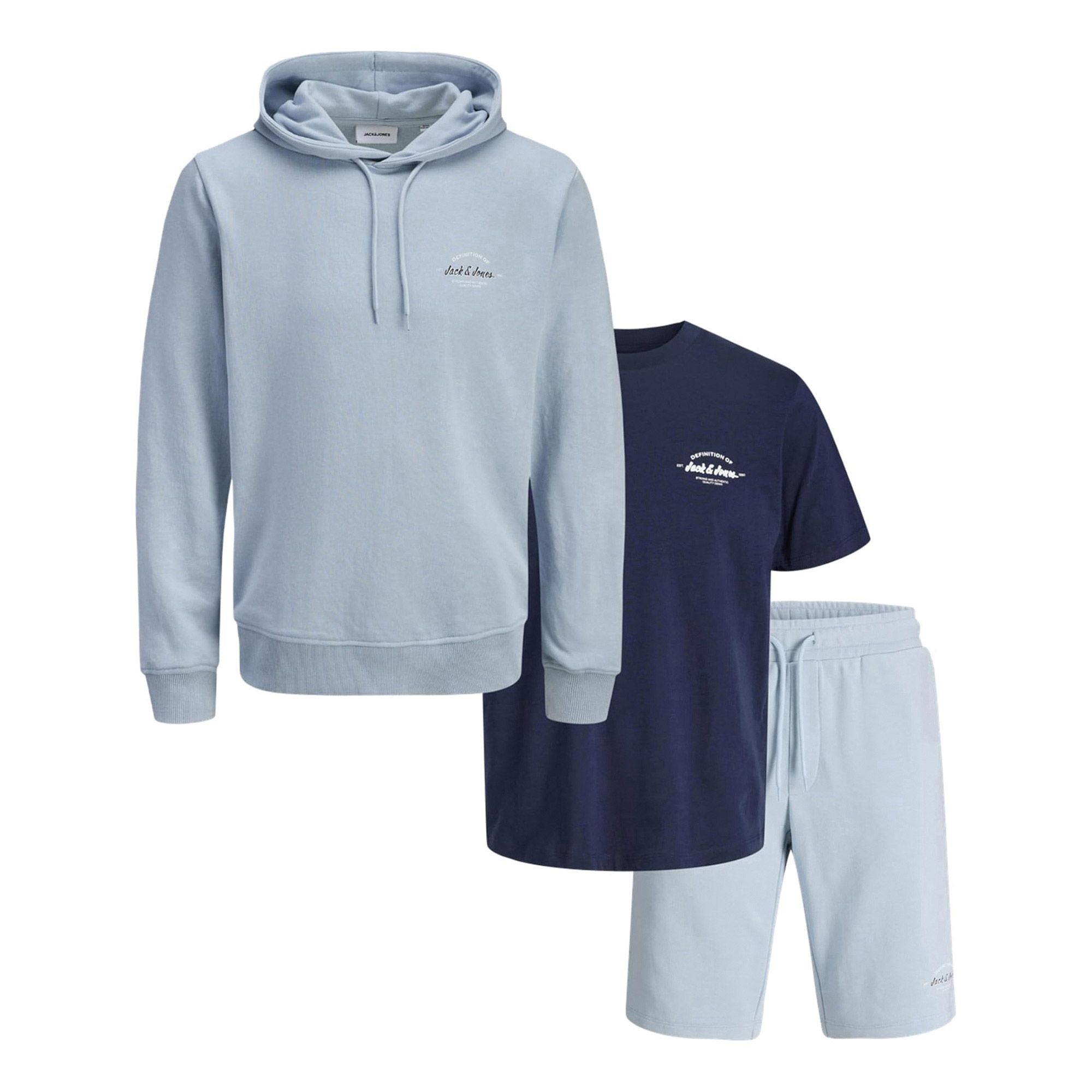 Jack & Jones Brandon Hooded Sweat Tee and Short Set Heren