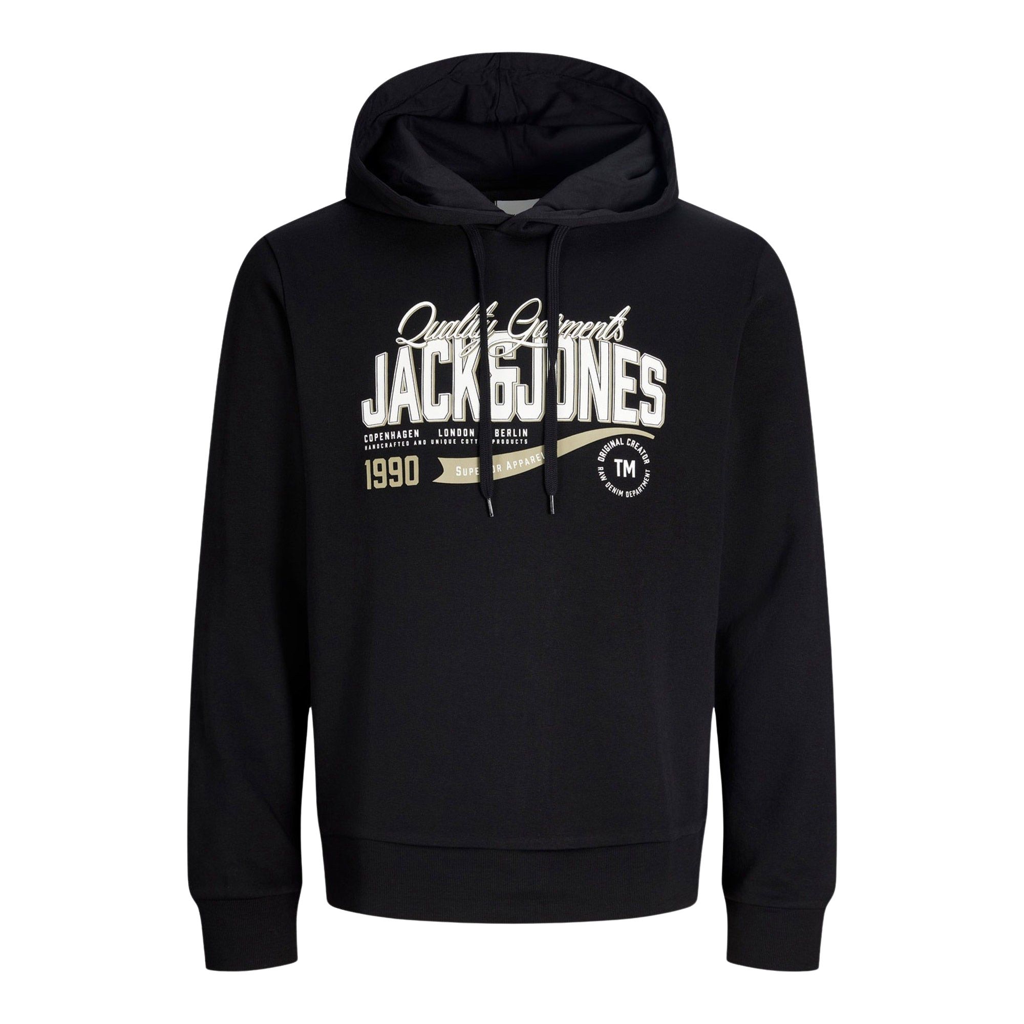 Jack &amp; Jones Logo Sweat 2 Col Hoodie Heren (plussize)
